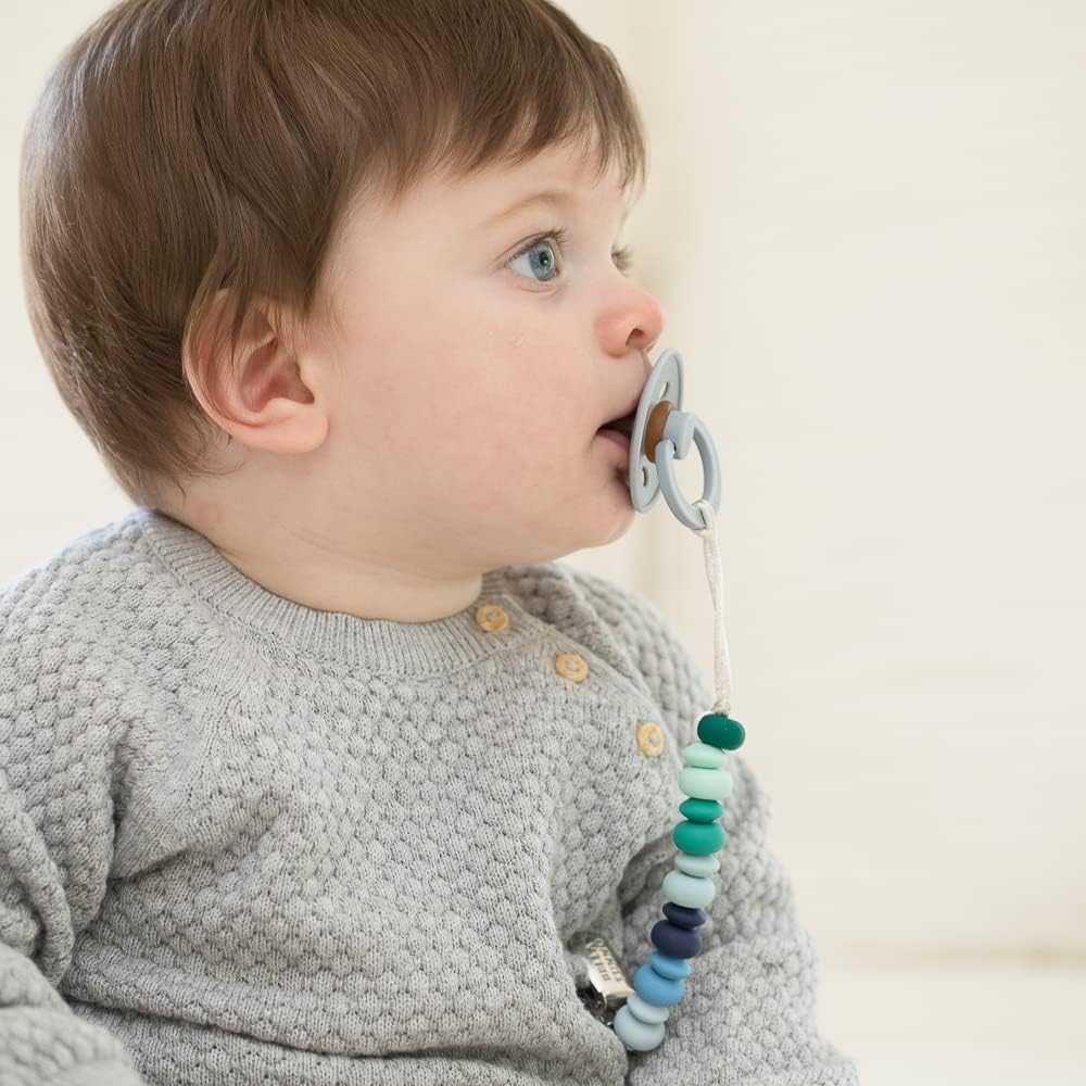 Bella Tunno Pacifier Clip Set – Soft Silicone Pacifier Clip for Infant and Baby Pacifier, Convenient and Lightweight, Non-Toxic and BPA Free Silicone (Soft Boy)