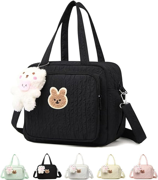 Baby Diaper Bag Tote, Cute Small Crossbody Nappy Mommy Bag, Lightweight Travel & Hospital Multifunction Storage Tote