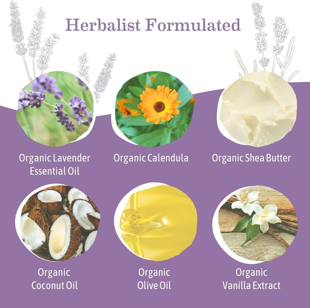 Earth Mama Calming Lavender Baby Wash Liquid Foaming Hand Soap, Organic All-Purpose Lavender Body Wash for Sensitive Skin, Castile Soap with Coconut Oil, Shea Butter, & Calendula