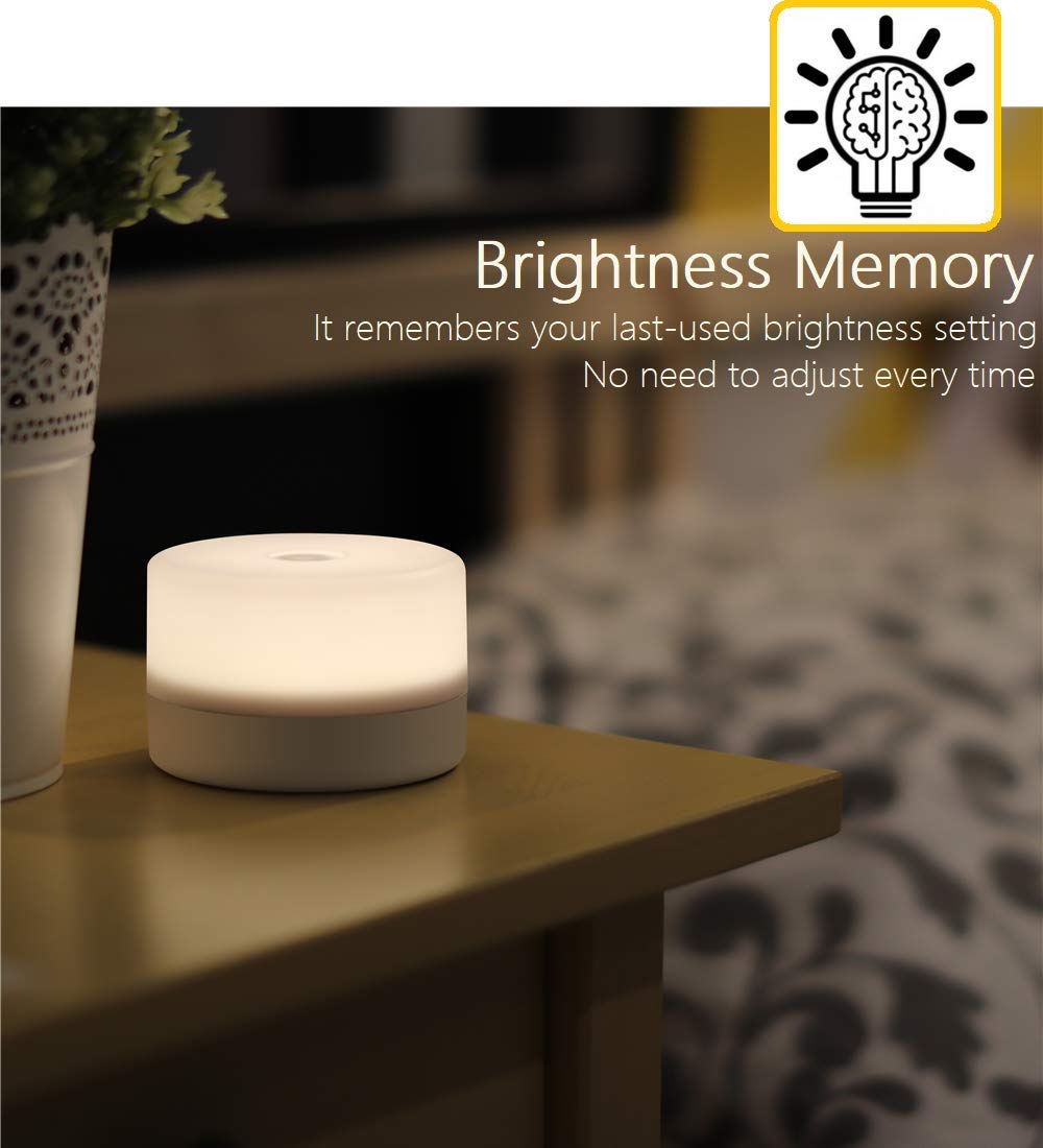 Bedside Lamp, Dimmable Touch Tap Light Novelty Light, Kids Children Adult LED Nightlight, Table Desk Atmosphere Decorative Mood Light Lamp, Bedroom Living Room Baby Nursery Night Light