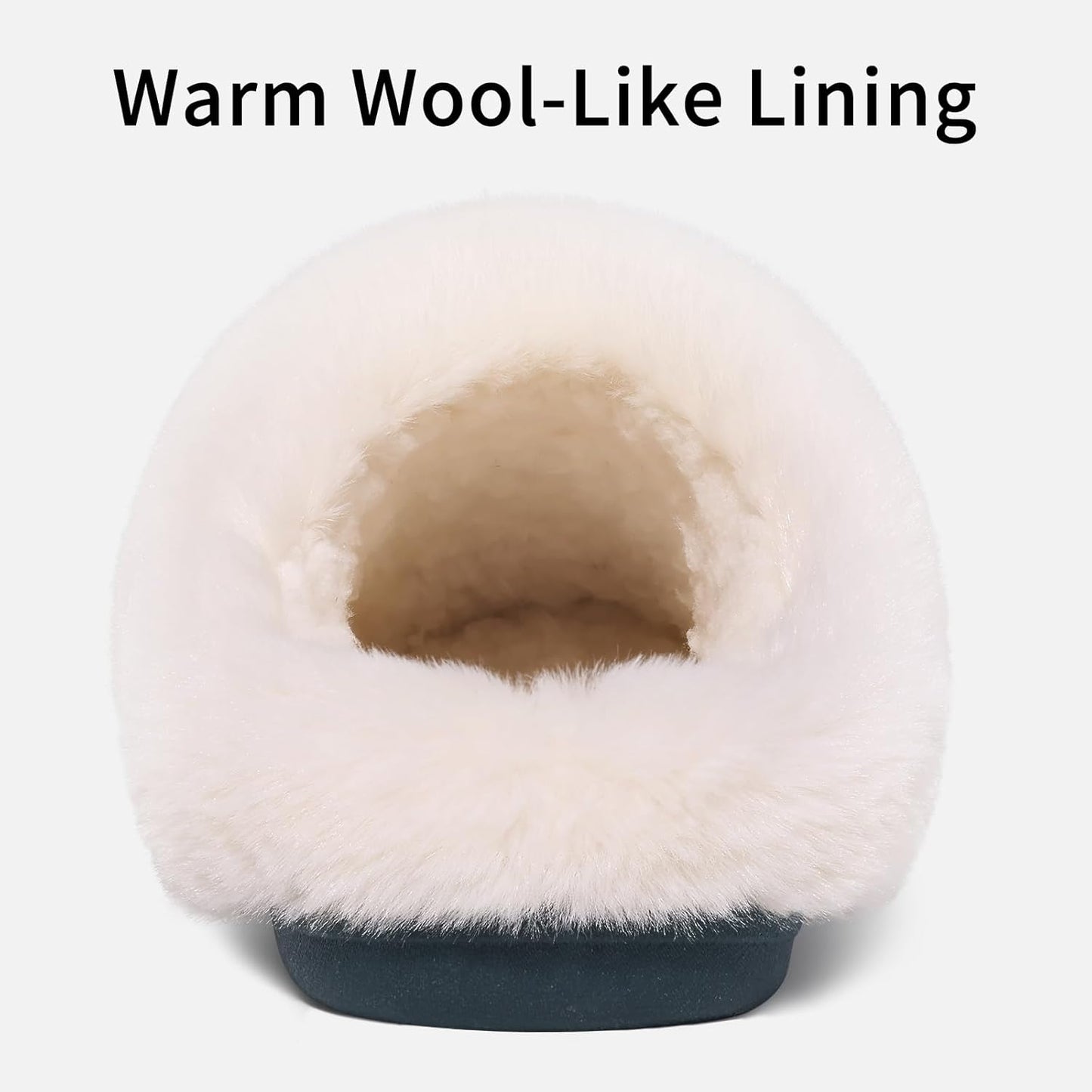 Evshine Warm Knit House Slippers for Women Comfy Wool-Like Lined Chenille Slippers with Memory Foam and Indoor Outdoor Soles