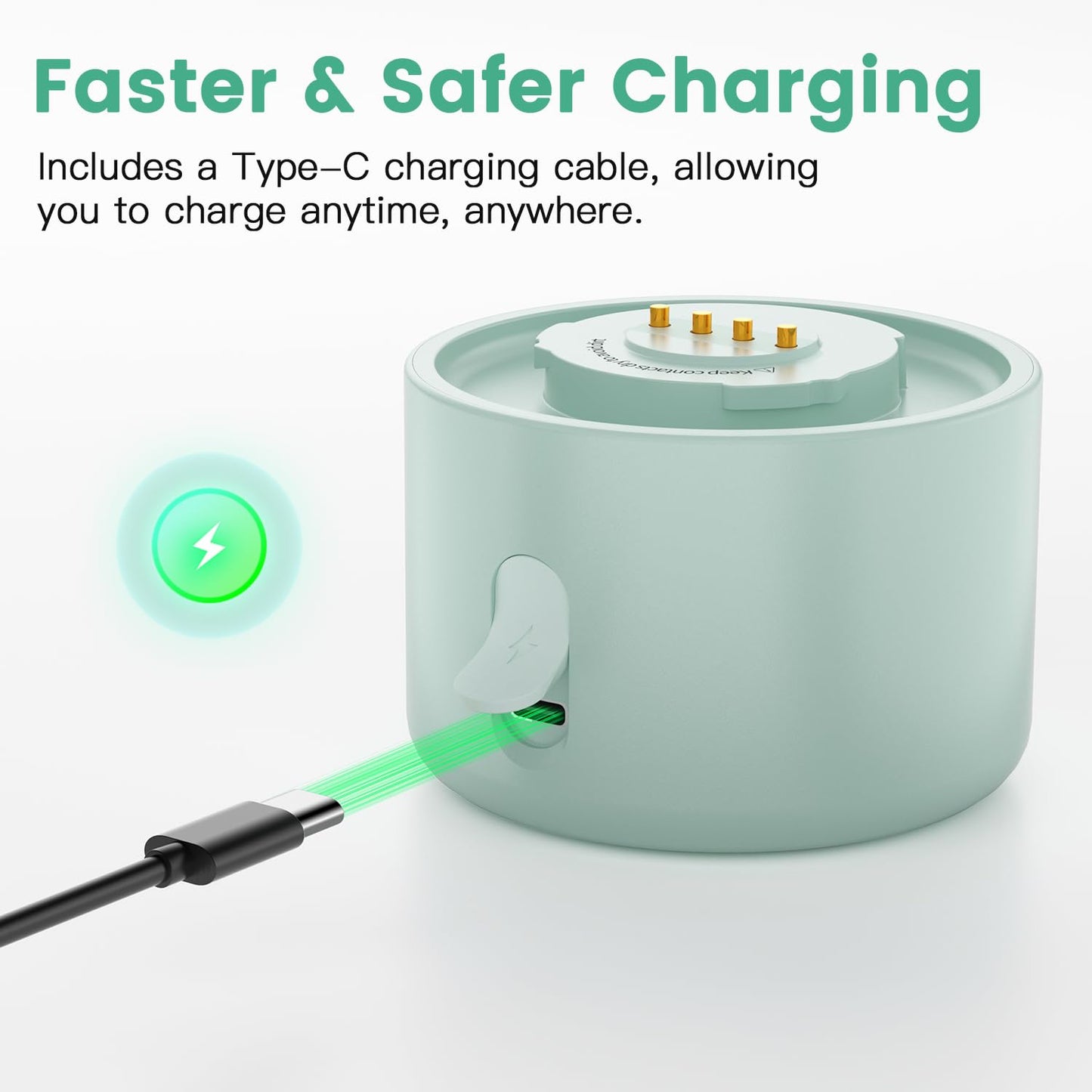 Portable Milk Warmer for Travel - The Portable Bottle Warmer On The Go with 16.9 Ounces Large Capacity and 10000mAh Long Battery Life, Meet All Your Baby Travel Essentials Needs(Green)