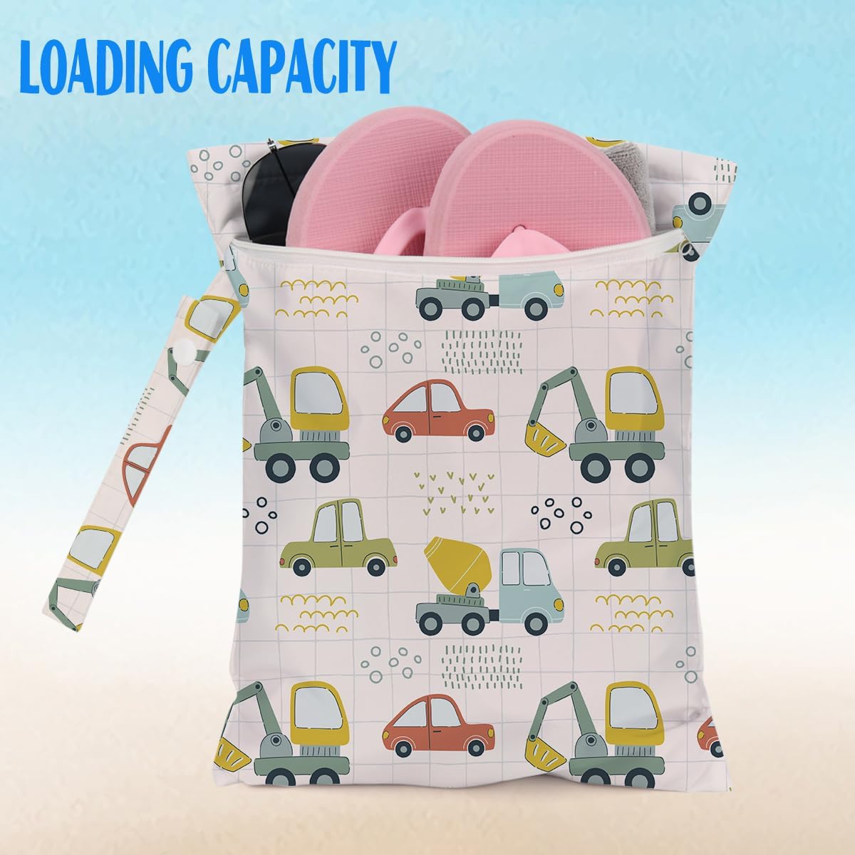 Wet Bag for Baby Swimsuit Dirty Clothes Diaper Yoga Gym, Wet Dry Bag, Beach Vacation Essential for Travel Poor Bathing Daycare