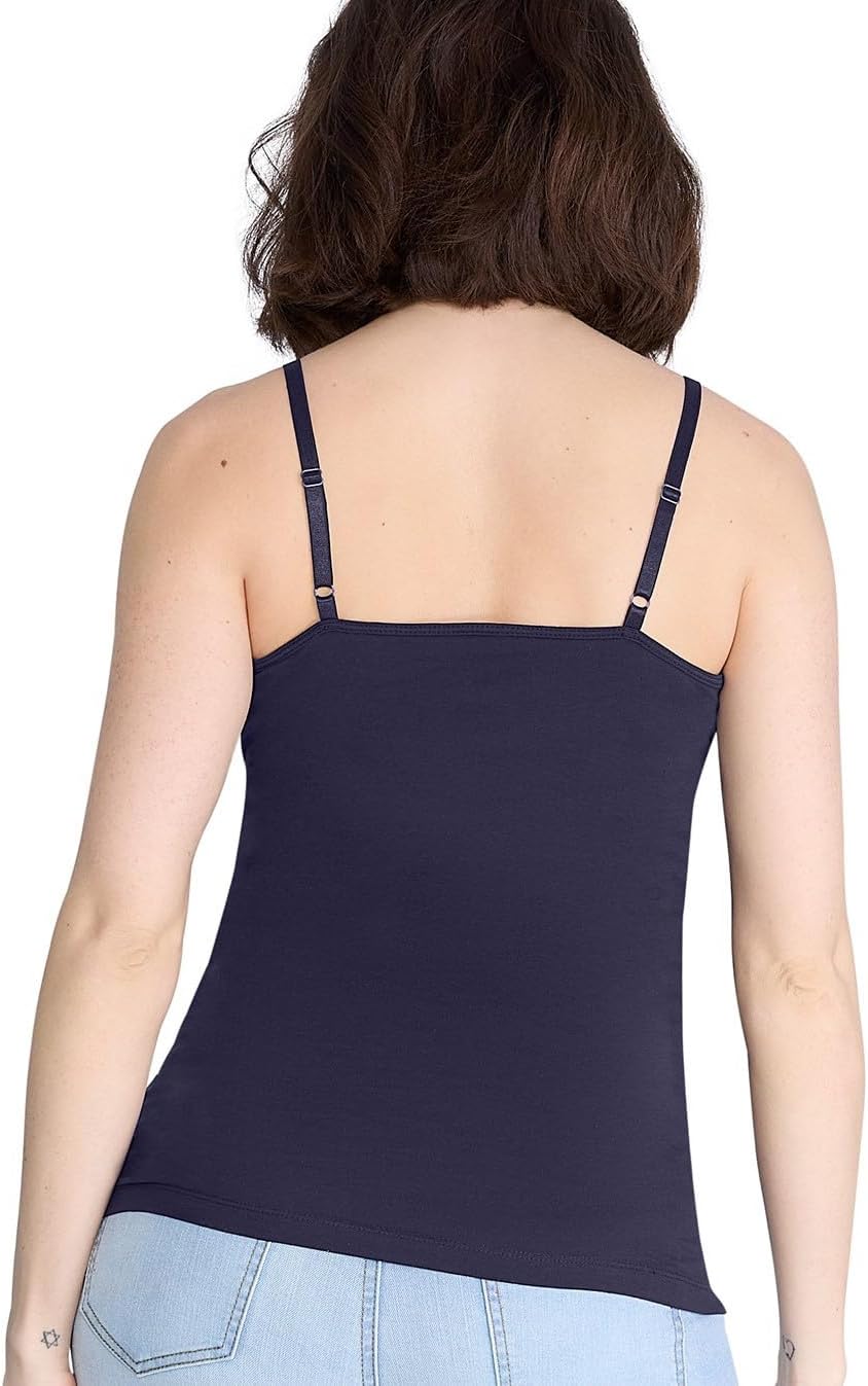 Motherhood Maternity Women's Clip Down Nursing Tank Top Cami with Adjustable Straps and Built-in Shelf Bra for Breastfeeding