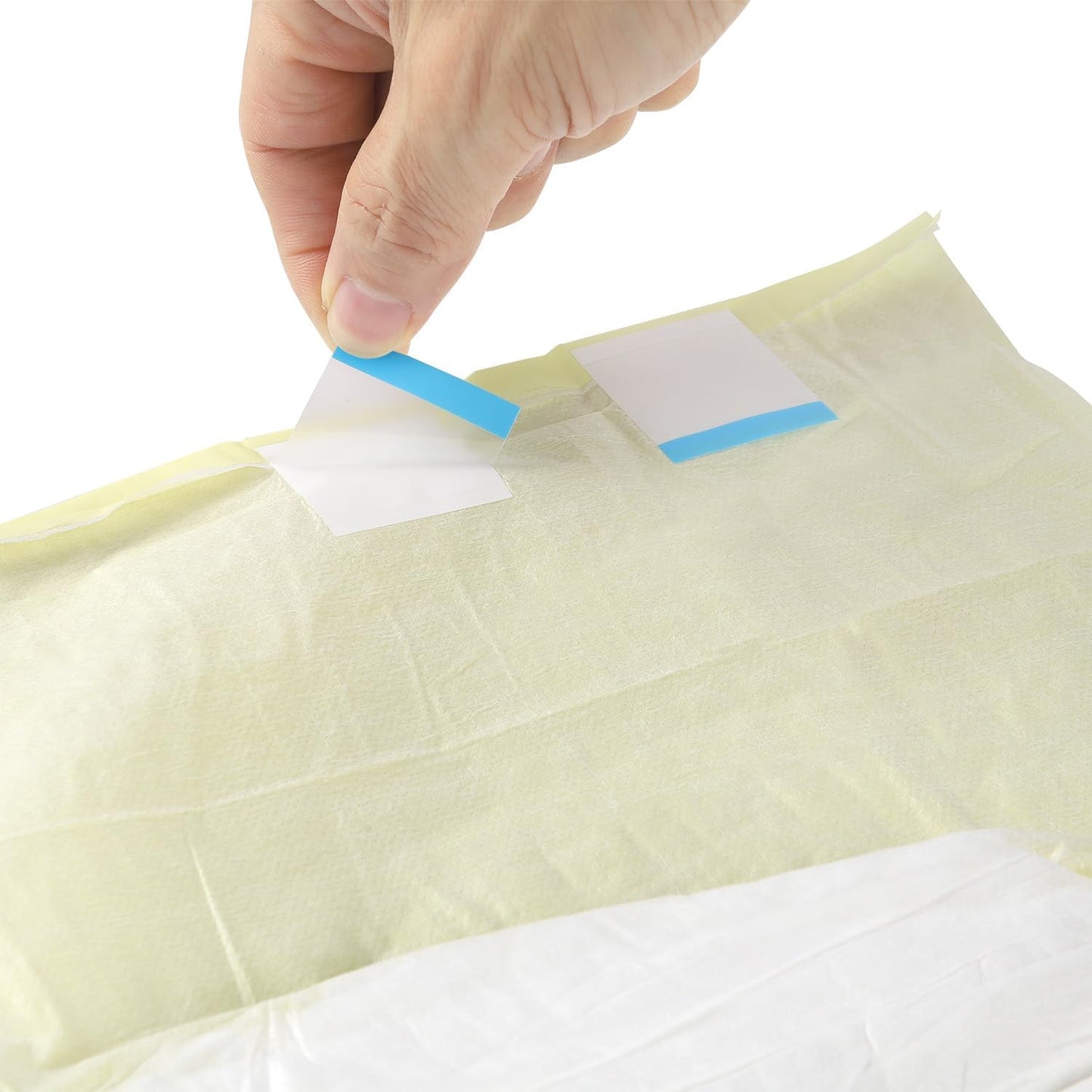 CutiePlusU Disposable Adult Diaper Heavy Absorption Dry Surface Adult Diapers All Night- Yellow 10 Pieces (Large 37"-47")