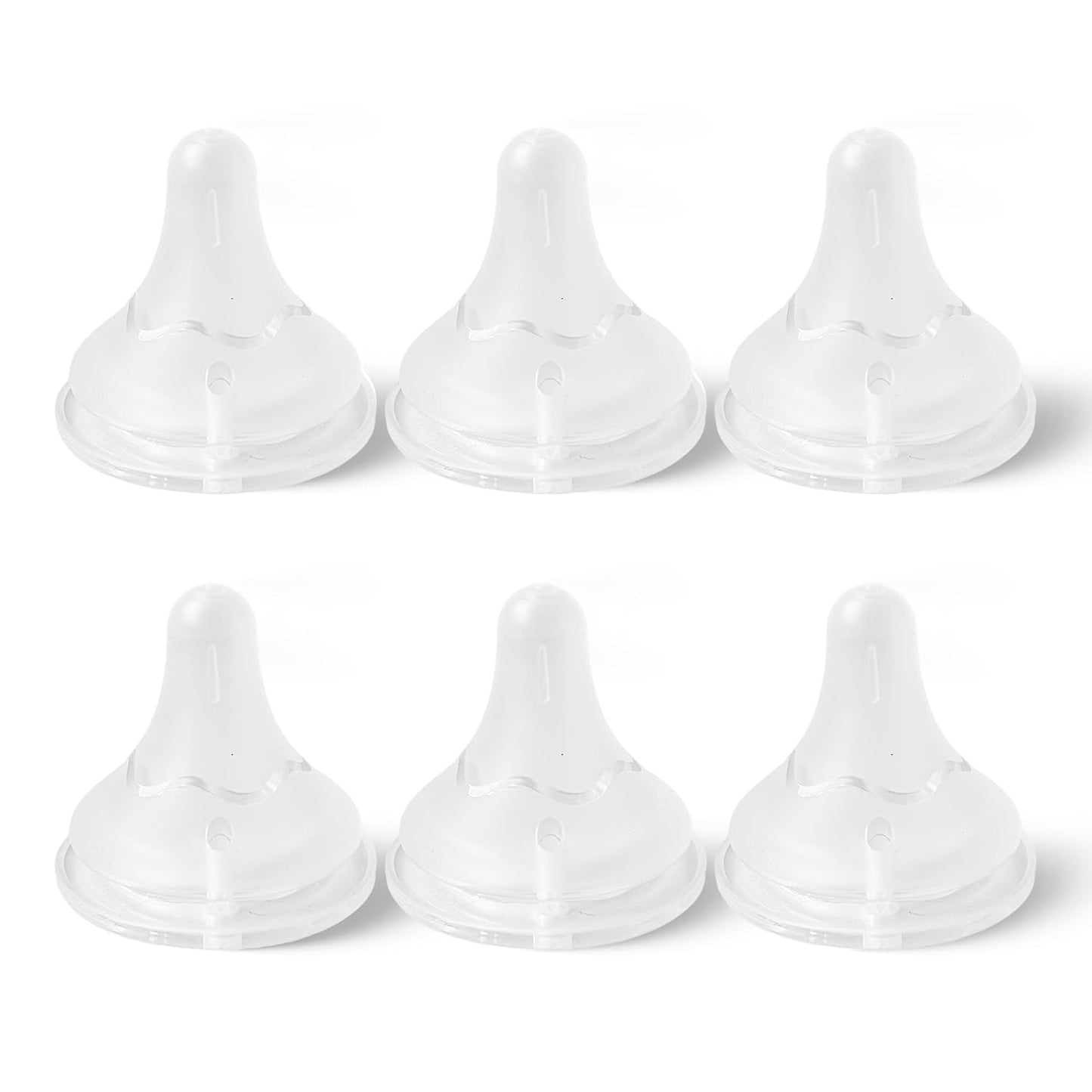 6 PCS Silicone Nipple for Spectra Bottles, Silicone Medium Flow Nipple, 3+ Months
