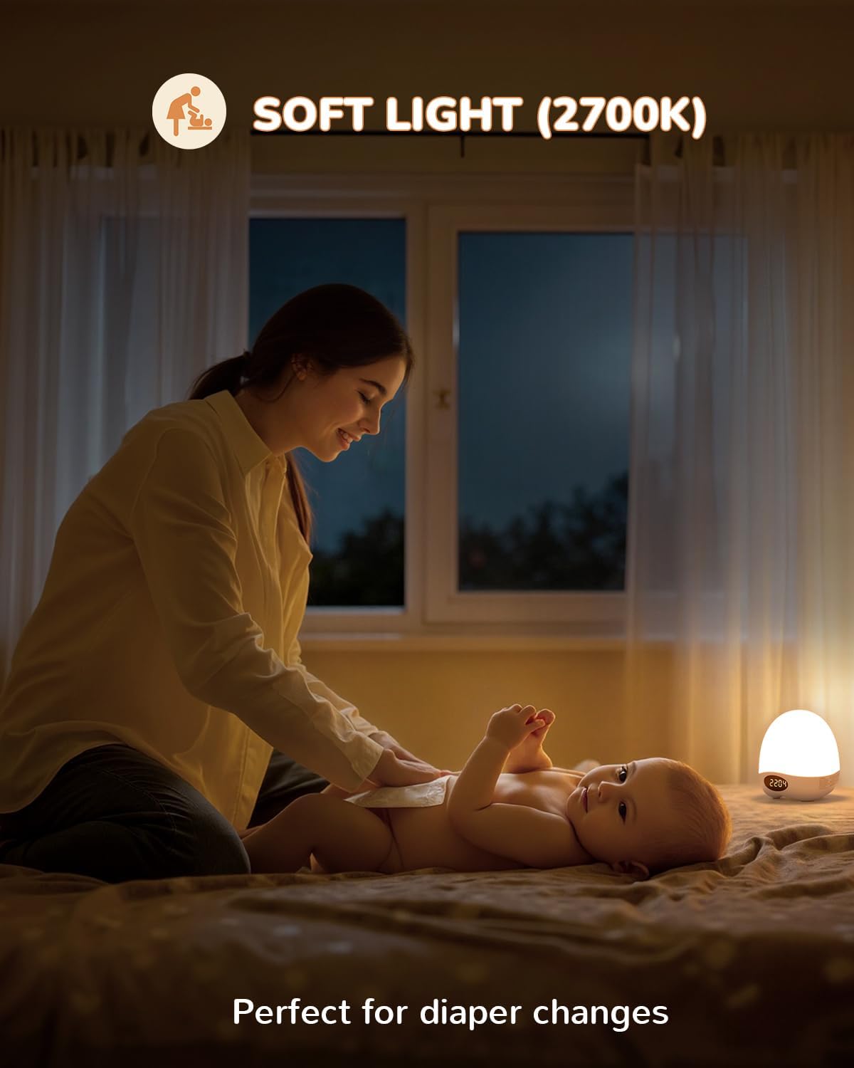 Portable Night Light for Kids Babies,Egg Light for Nursery for Breastfeeding,Dimmable Baby Night Light with Timer & RGB,Safe & Harmless,Protects Baby’s Eyes for Night Feeding