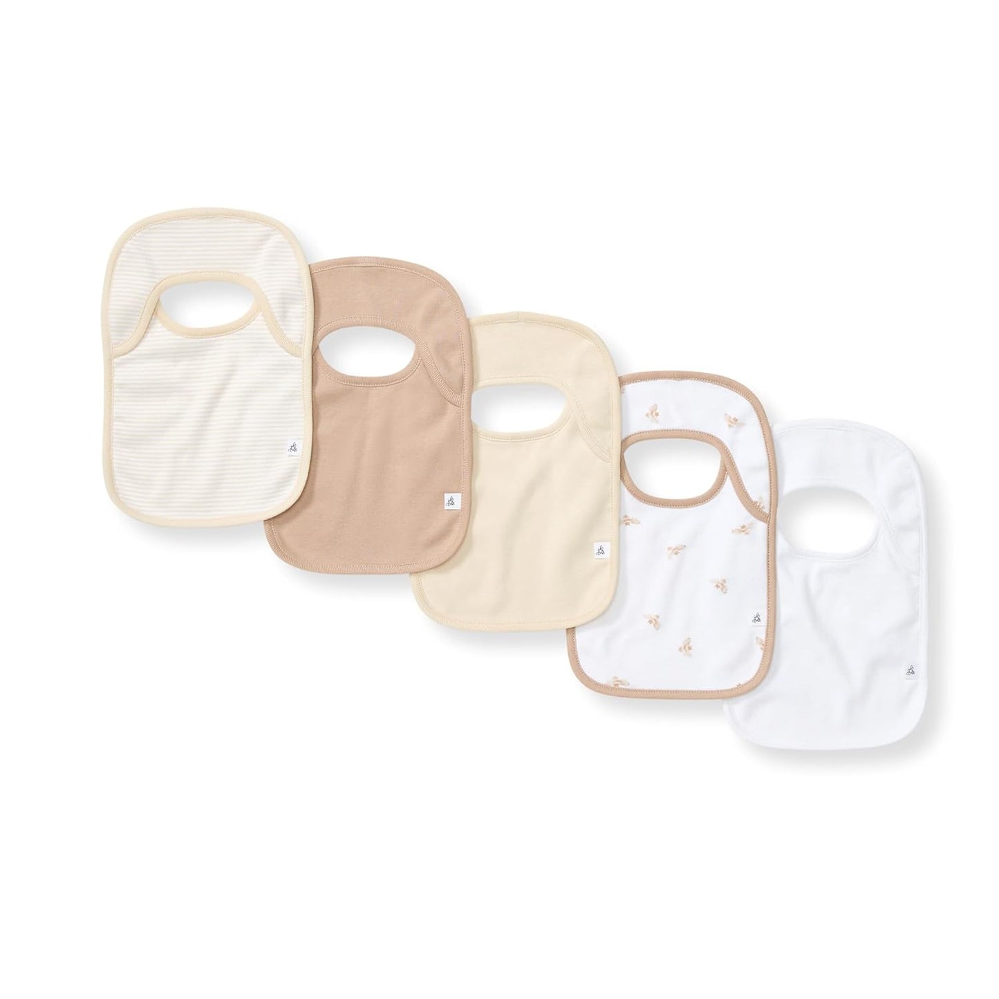 Burt's Bees Baby Organic Baby Bibs – 100% Cotton Newborn Infant Bibs for Baby Boys & Girls