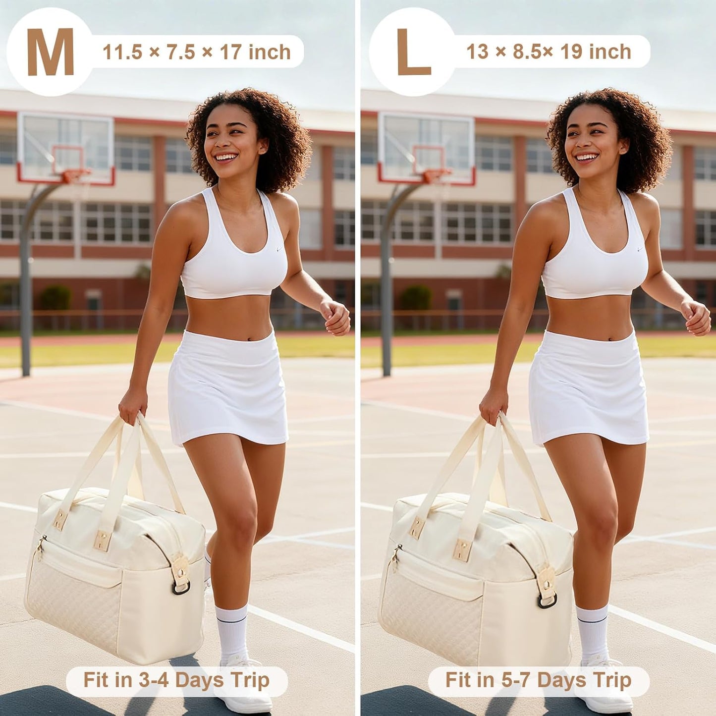 Travel Duffle Bag, Waterproof Weekender Overnight Hospital Bags for Women Men with Toiletry Bag Lightweight Carry on Personal Item Duffle Gym Bag for Travel, Airplanes, Sports