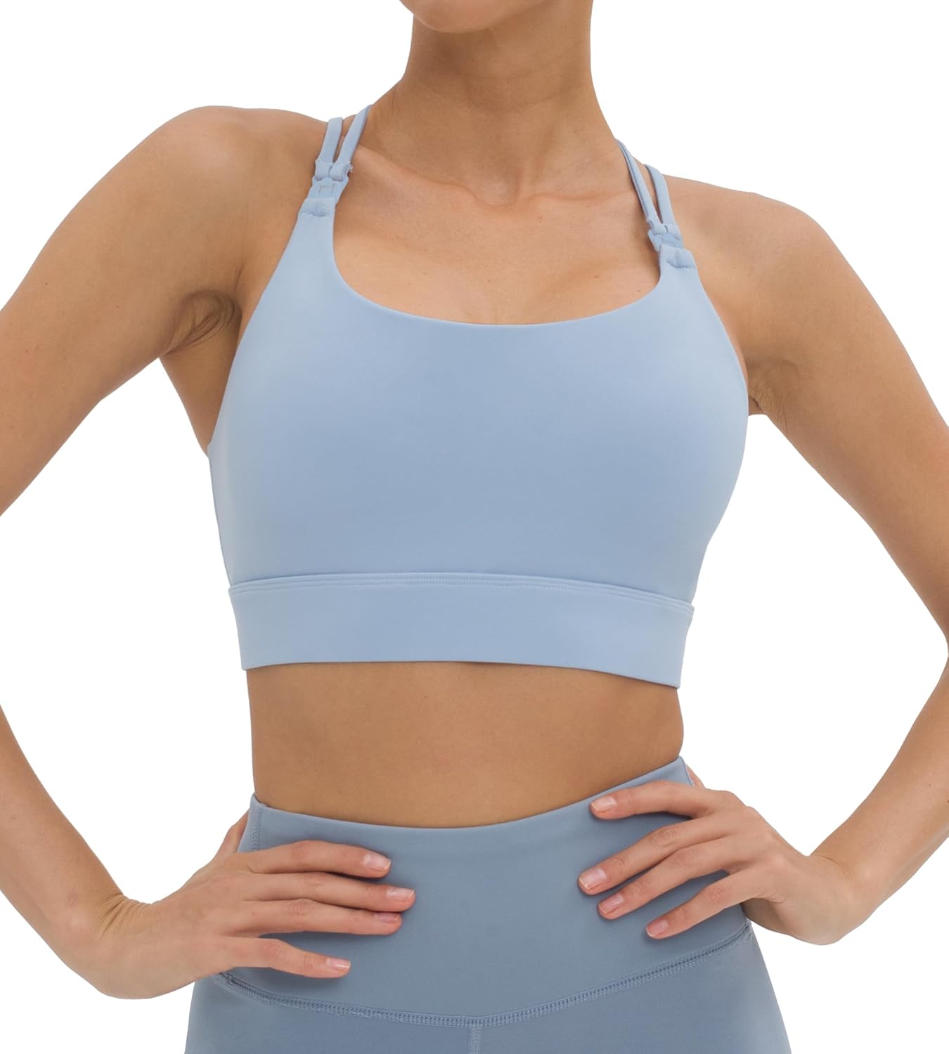 V VOCNI Nursing Bras for Breastfeeding Maternity Sports Bras Tank Top Sexy Crisscross Back Workout Yoga Pregnancy Bra