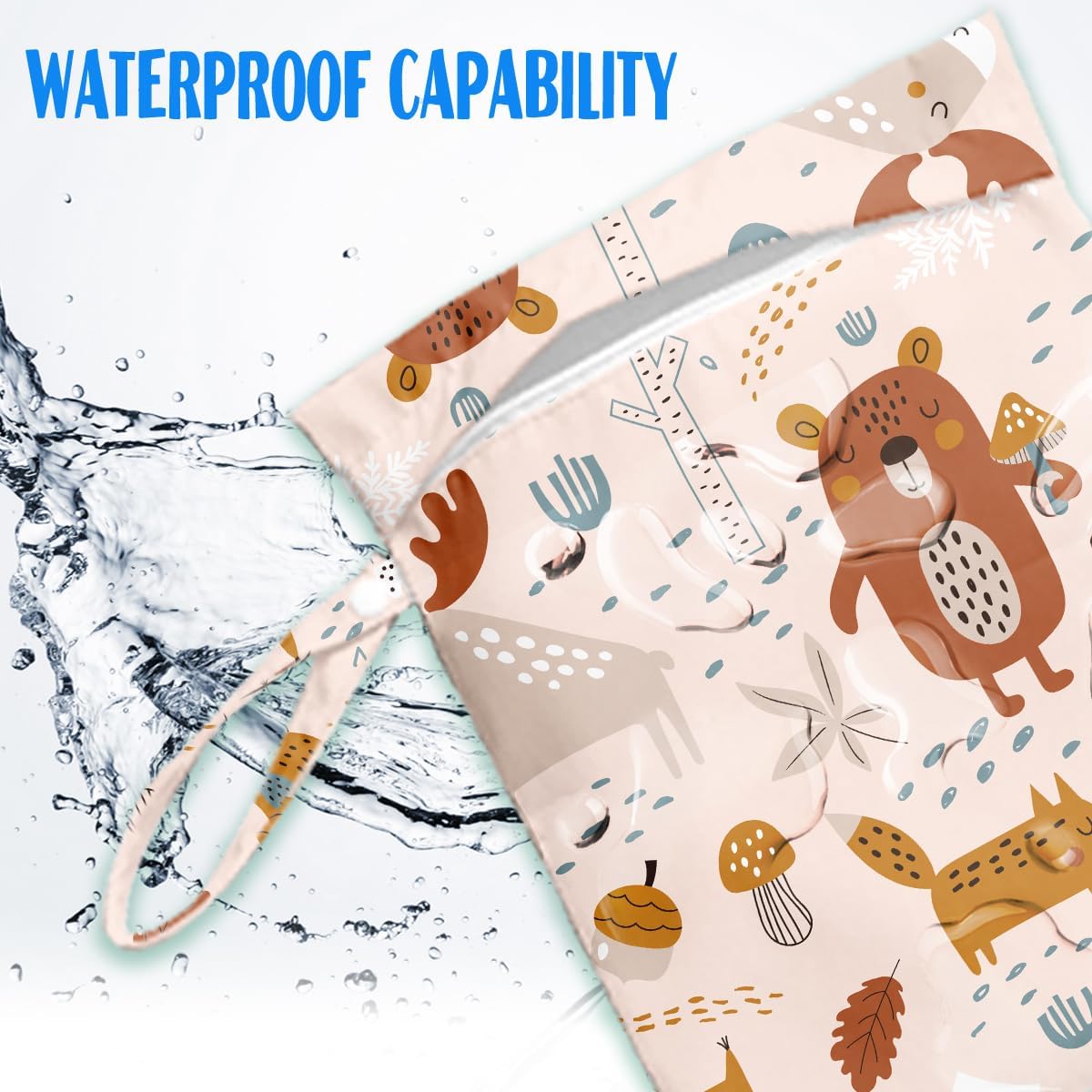 Wet Bag for Baby Swimsuit Dirty Clothes Diaper Yoga Gym, Wet Dry Bag, Beach Vacation Essential for Travel Poor Bathing Daycare Clothes