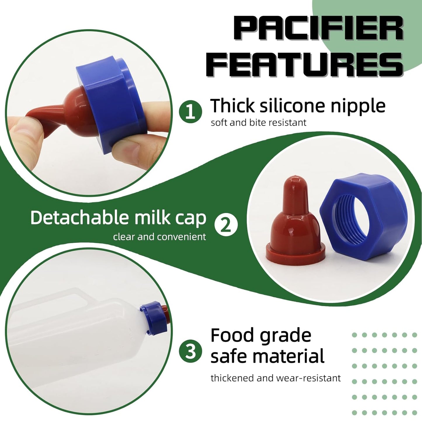 1000ML Baby Lamb Milk Feeder Bottle with Handle and Detachable Nipple,Calf Sheep Lamb Bottles for Baby Lambs Feeding Nursing Bottle Cup with a Replacement Nipple (1000ml)
