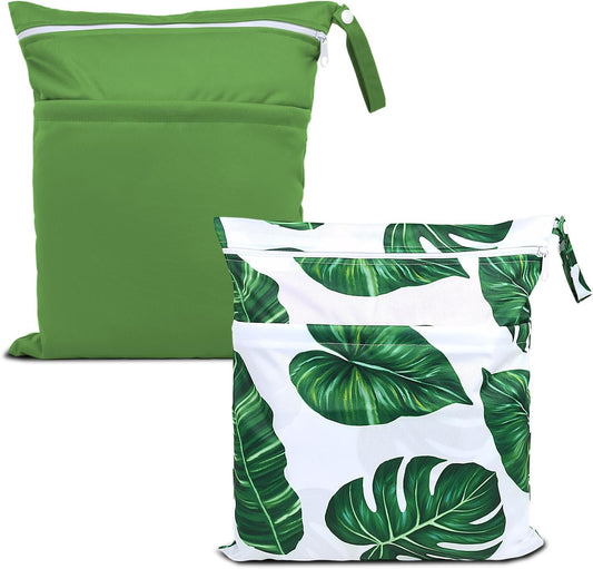 Wet Bag,Wet Dry Bag, Wet Bag for Swimsuit,Travel,Beach,Pool,Diapers,Dirty Yoga Gym Clothes,Makeup Bag,Waterproof Tropical Palm Leaves Decor Jungle Palm Leaf Favors