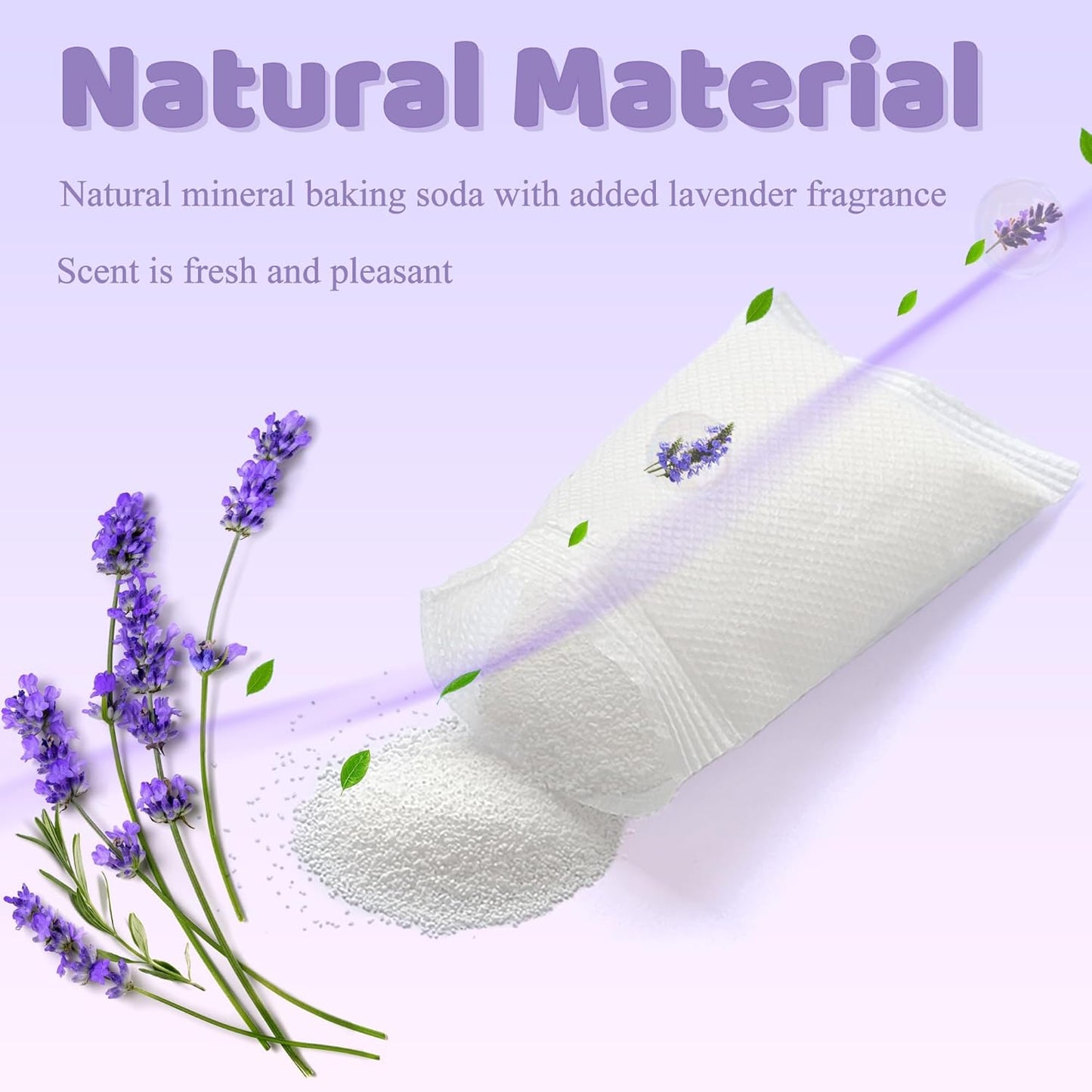 NewKe 6 Pack Lavender Scent Baking Soda Refills for Puck Baking Soda Cartridge, Diaper Pail Deodorizer Replacement Compatible with Munchkin Step and Pall Diaper Pails