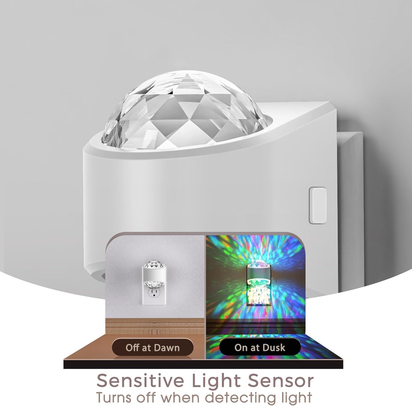 Night Lights Plug into Wall, Star Projector for Bedroom, Night Light Projector for Kids, 9-Color RGB Galaxy Nightlight with Dusk to Dawn Sensor for Bathroom, Home Gaming Room Decor Gifts