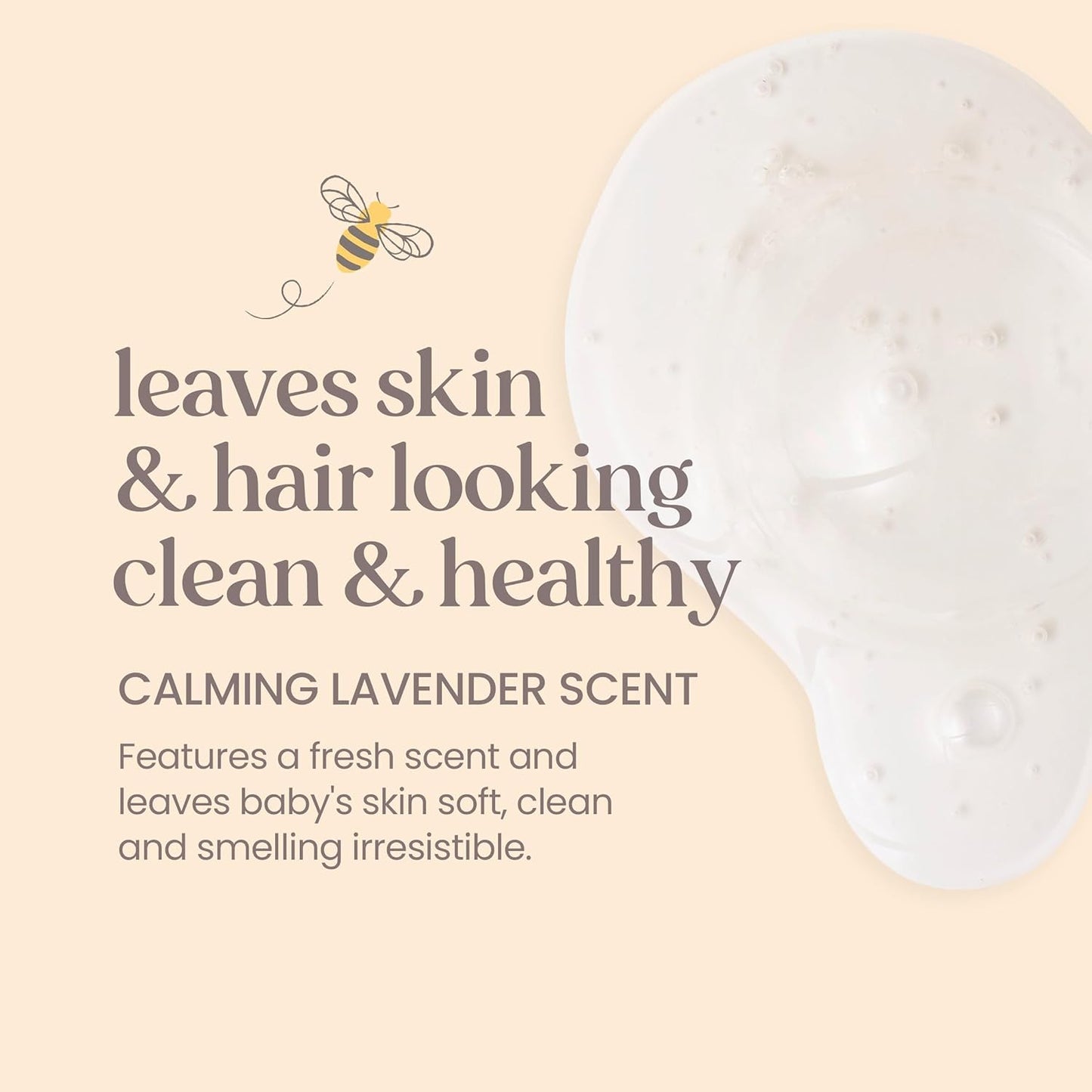 Burt's Bees Baby Shampoo & Wash, Lavender, Calming Tear Free Baby Soap,12 Fl Oz (Pack of 3)