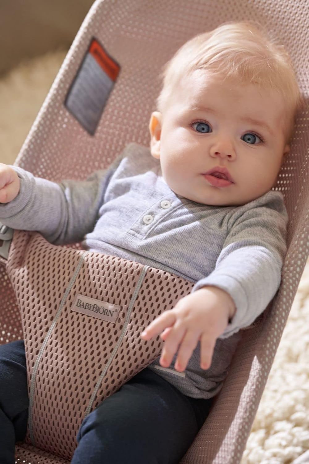 BabyBjörn Bouncer Bliss, Mesh, Dusty Pink