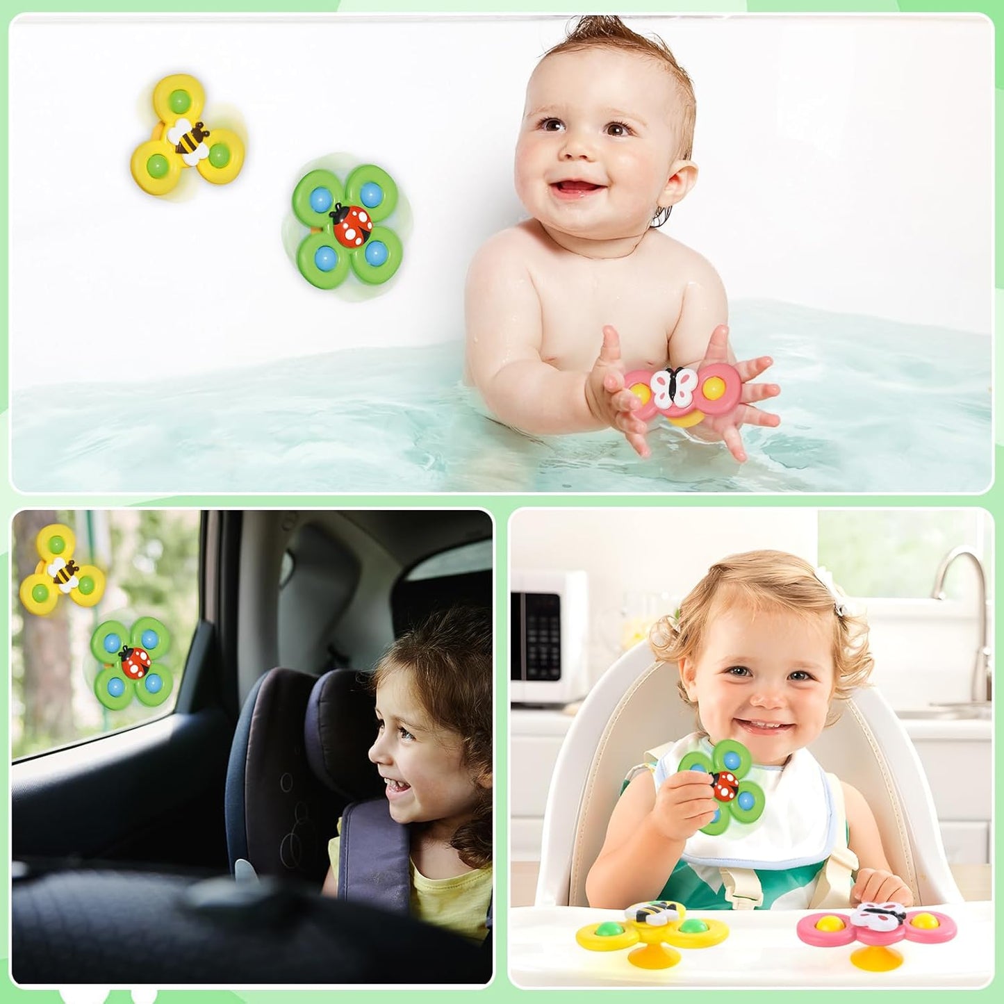 Baby Gym & Play Mat, Tummy Time & Activity Mat Toys, Infant to Toddler Play Piano Mat, 0-12 Months (Green)