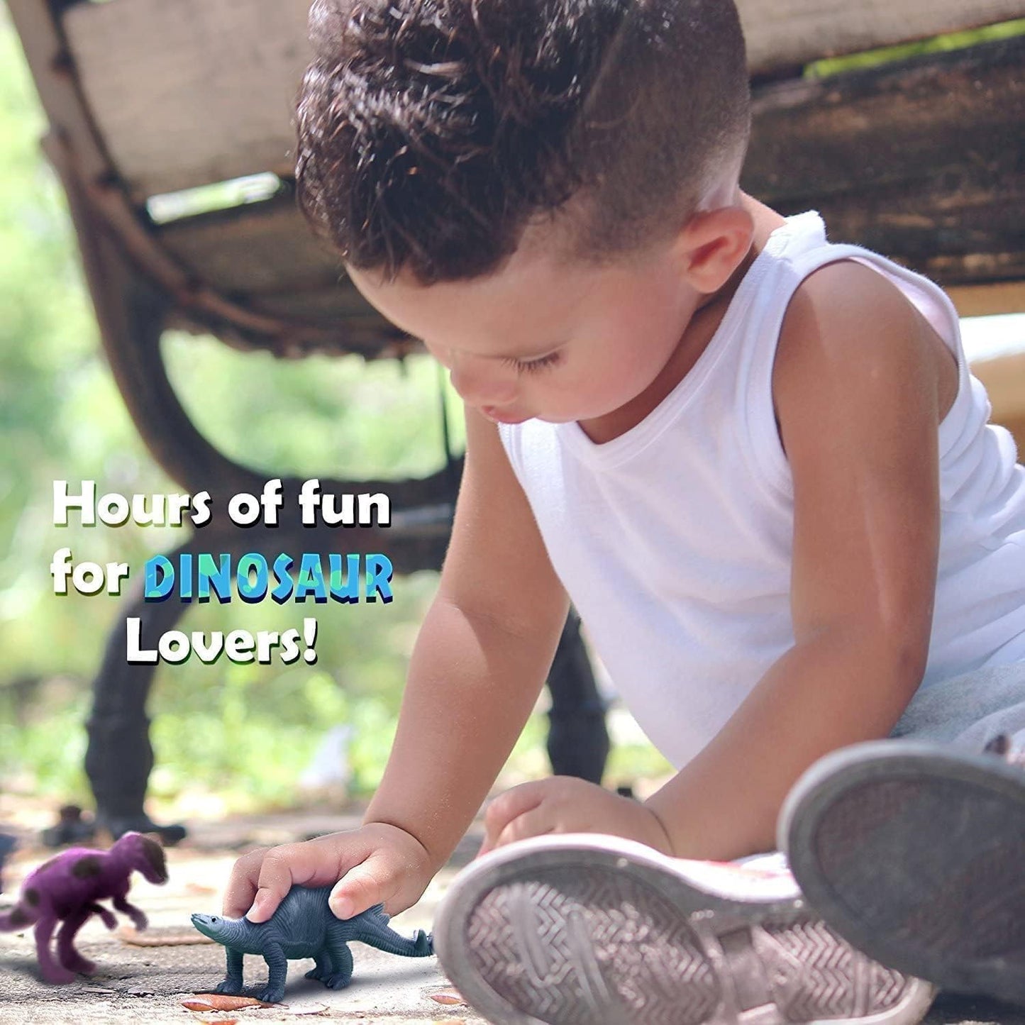 Kimicare Kids Dinosaur Figures Toys, 18 Pcs Jumbo Plastic Dinosaur Toys for Kids 3-5, STEM Educational Realistic Dinosaurs Figurine Playset for Boys Girls Toddlers