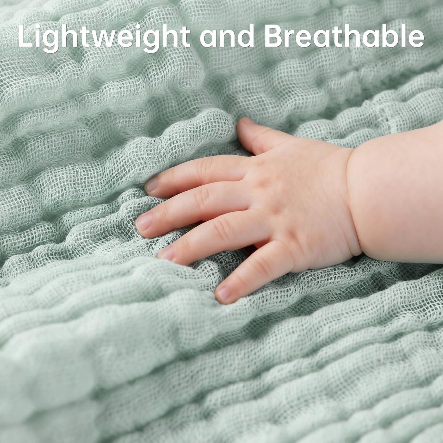 Organic Muslin Baby Washcloths 6 Pack Baby Bath Face Towel 12x12 Inch Extra Absorbent and Soft Burp Cloth and Wash Cloths for Newborn-Infants On Sensitive Skin (White Green Brown)