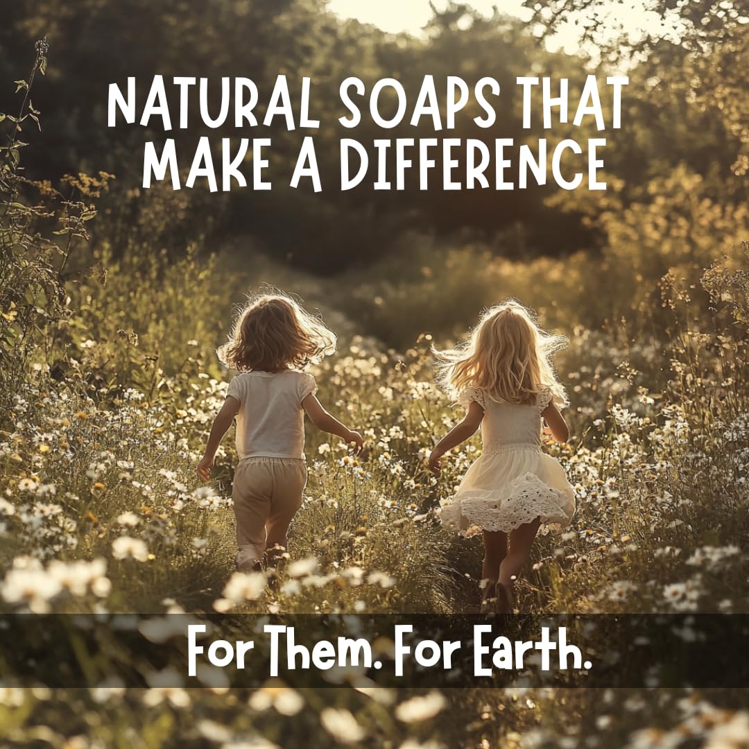 Hypoallergenic Organic Baby Soap Bar - Chamomile & Green Tea Oil - Gentle Cleansing Body Wash for Sensitive Skin | Babies, Toddlers, and Kids | 9-Pack