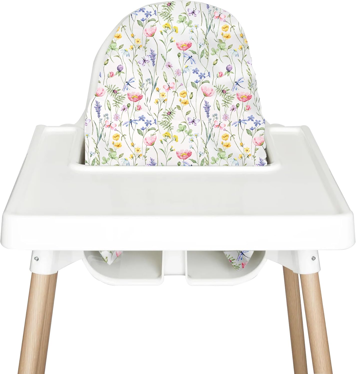 Nibble and Rest Highchair Insert Cover, Compatible for IKEA Antilop Highchair, High Chair Accessories Stain-Proof and Wipeable Insert Cover(Cushion NOT Included)(Wildflowers)