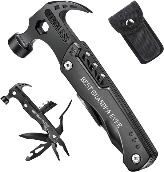 VEITORLD Christmas Stocking Stuffers, Gifts for Men Dad Grandpa, All in One Survival Tools Hammer Multitool, Best Grandpa Ever Gifts, Cool Gifts for Grandparents Who Have Everything, Cool Gadgets