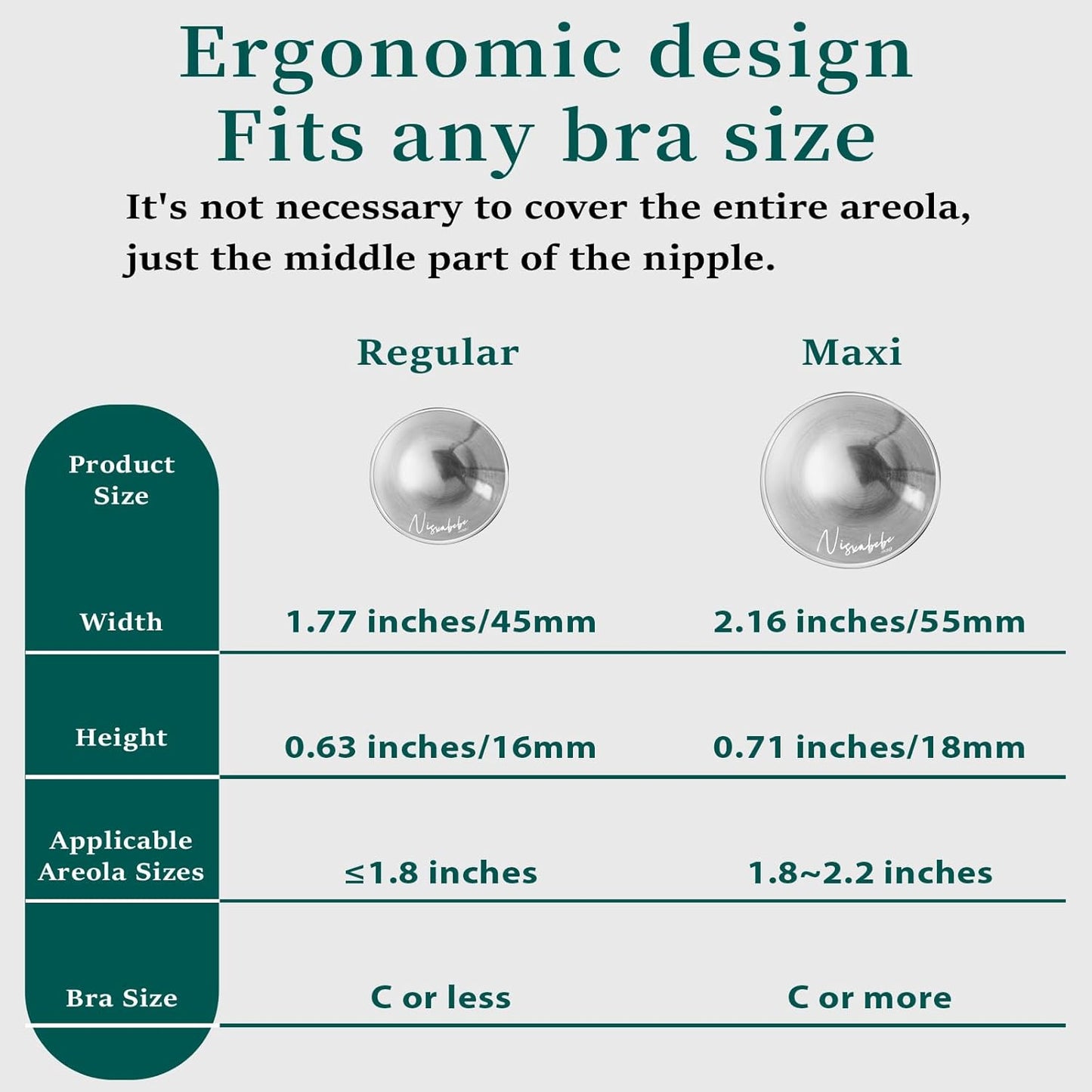 The Original Silver Nursing Cups - Nipple Shields for Nursing Newborn, Newborn Breastfeeding Must Haves for Soothe and Protect Your Nursing Nipples - Trilaminate 999 Silver（Maxi）