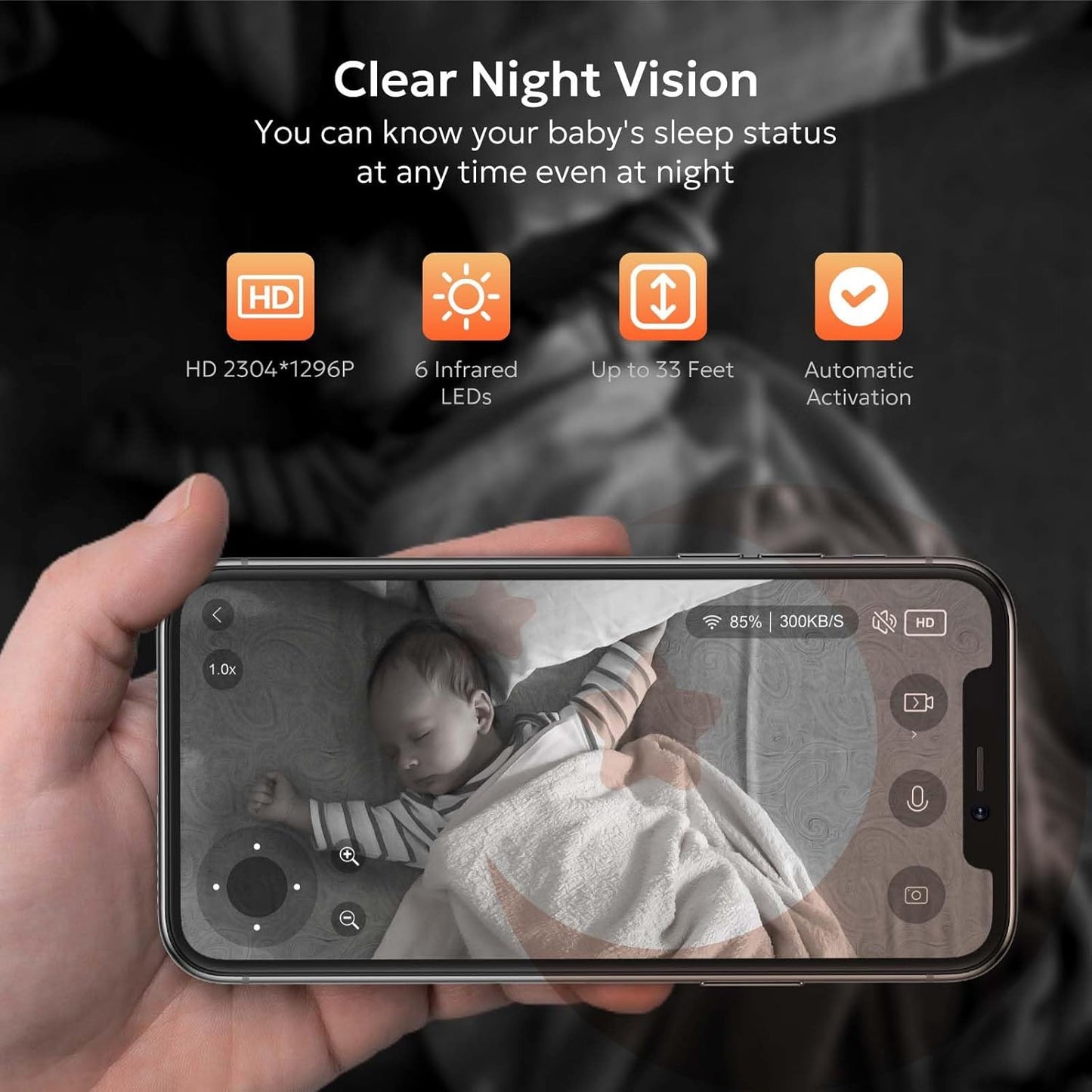 owltron Indoor Security Camera 2K, 360° Cameras for Home Security with Motion Detection, 2.4G WiFi for Baby/Pet/Nanny/Camara with Night Vision, Siren Alarm & 2-Way Audio, Compatible with Alexa
