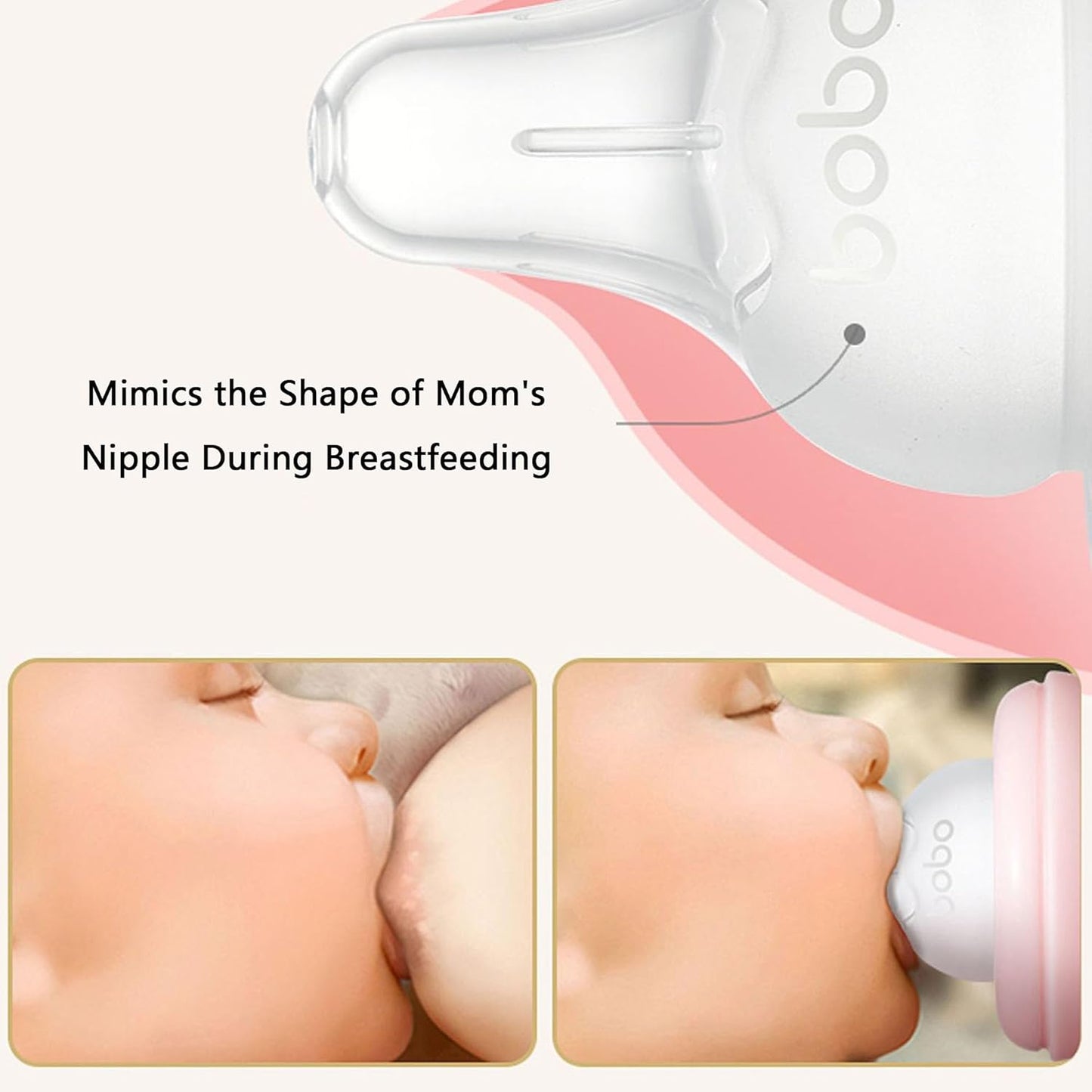 YOHKOH Baby Bottle Nipples for Wide Neck Bottles, 100% Natural Feel Silicone Nipples, BPA-Free (9m+, LL, 4 Counts)