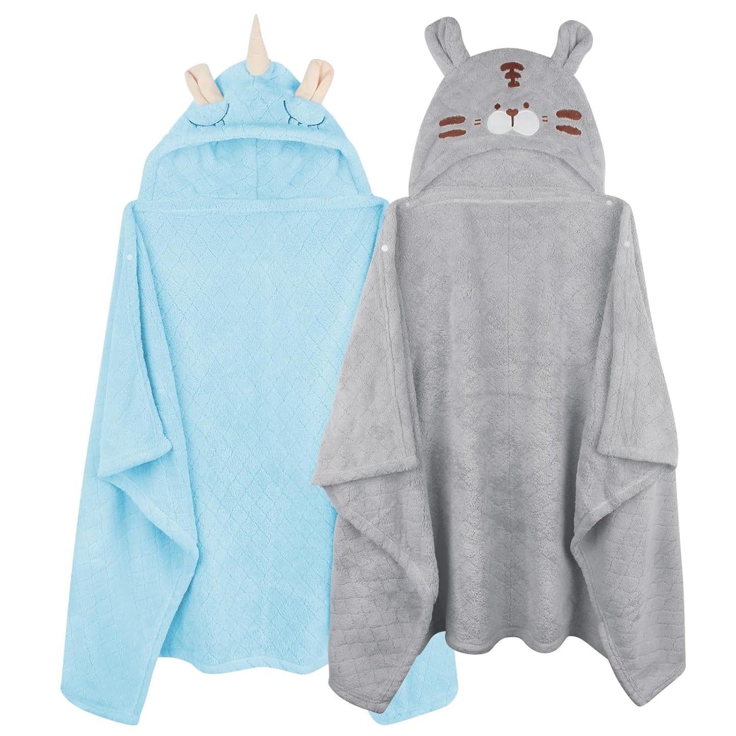 Toddler Hooded Towel Kids Bath Towels Baby Bath Towels for Boy Girl 0-5 Years, 2-Pack Soft & Absorbent Toddler Bath Towel Baby Hooded Bath Towels for Babies, Thick Large 50''x32'' Hooded Baby Towels
