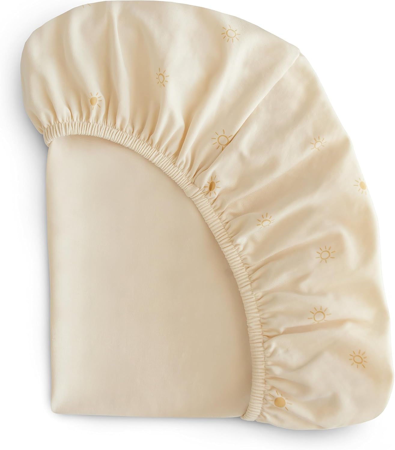 mushie Stretchy & Soft Bassinet Crib Sheet | Fitted 16" x 30" (Sun)