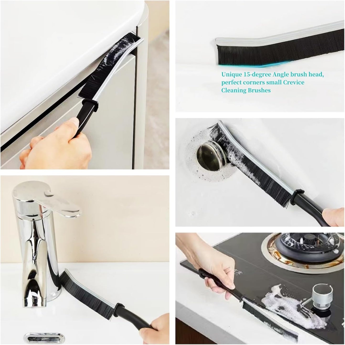 9 PCS Crevice Cleaning Brush,Hard Bristle Crevice Cleaning Brush,Crevice Cleaning Tool is Effective to Clean The Small Gap of Kitchen, tolilet and Windows.