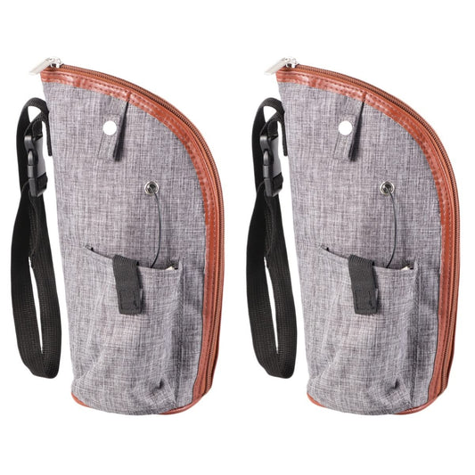 2sets USB Bottle Warmer Heater with Automatic Temperature Control Portable Travel Cup Cover for Car Use Go Feeding Grey