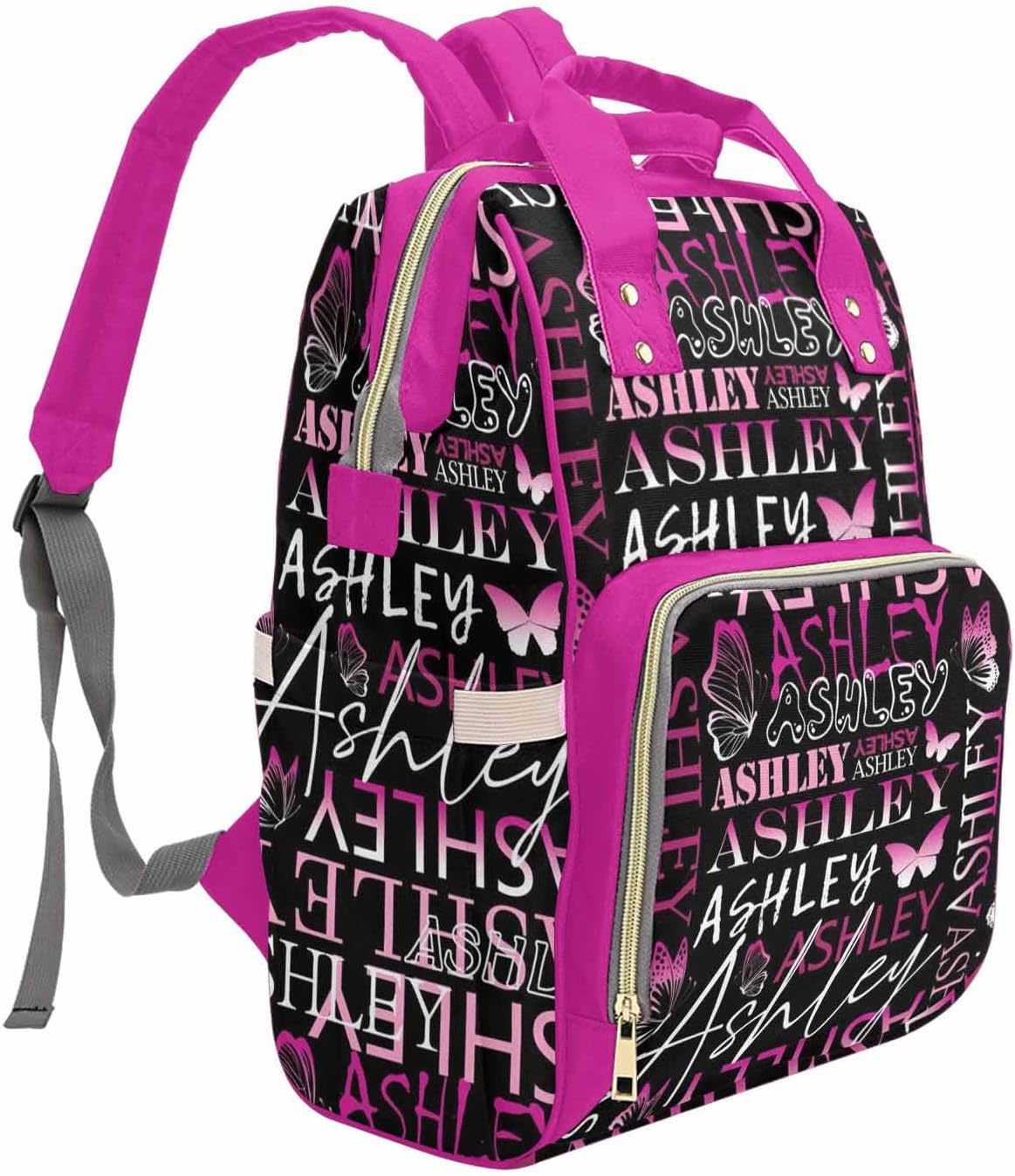 Customize Diaper Bag Birthday Gift For Baby Mom Gift Birthday Gift Large Capacity Daycare Bag Hiking Bag Travel Bag Mommy Diaper Bag, Colorful Butterfly