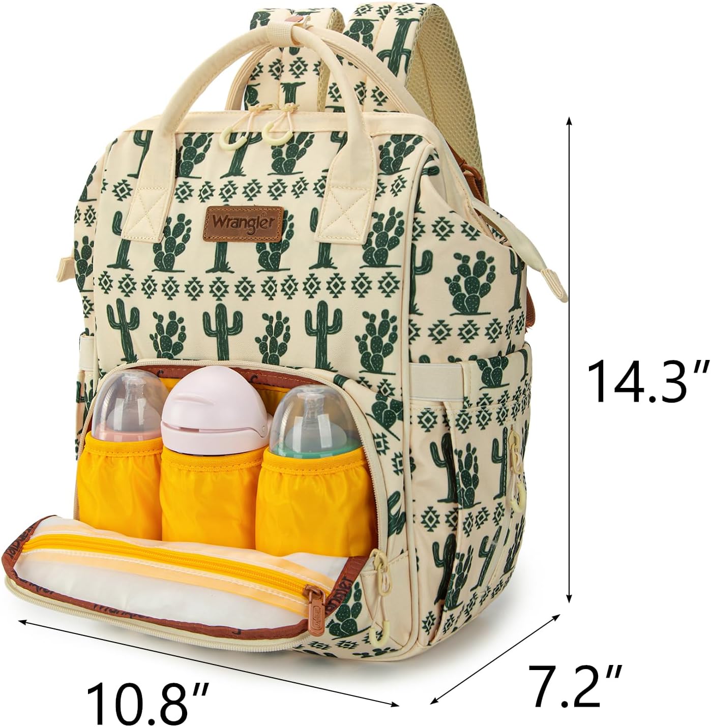 Montana West Wrangler Diaper Bag Backpack Aztec Travel Backpack Purses Western Multi-Function Baby Bags for Mom with Waterproof Insulated Pockets