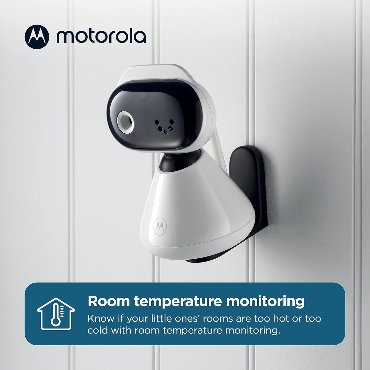 Motorola Baby PIP1500-2 - Indoor Video Baby Monitor w/ 2 Cameras, Parent Unit, Wall Mount, 1000-ft Range, Two-Way Audio, Room Temperature Monitoring (Renewed)