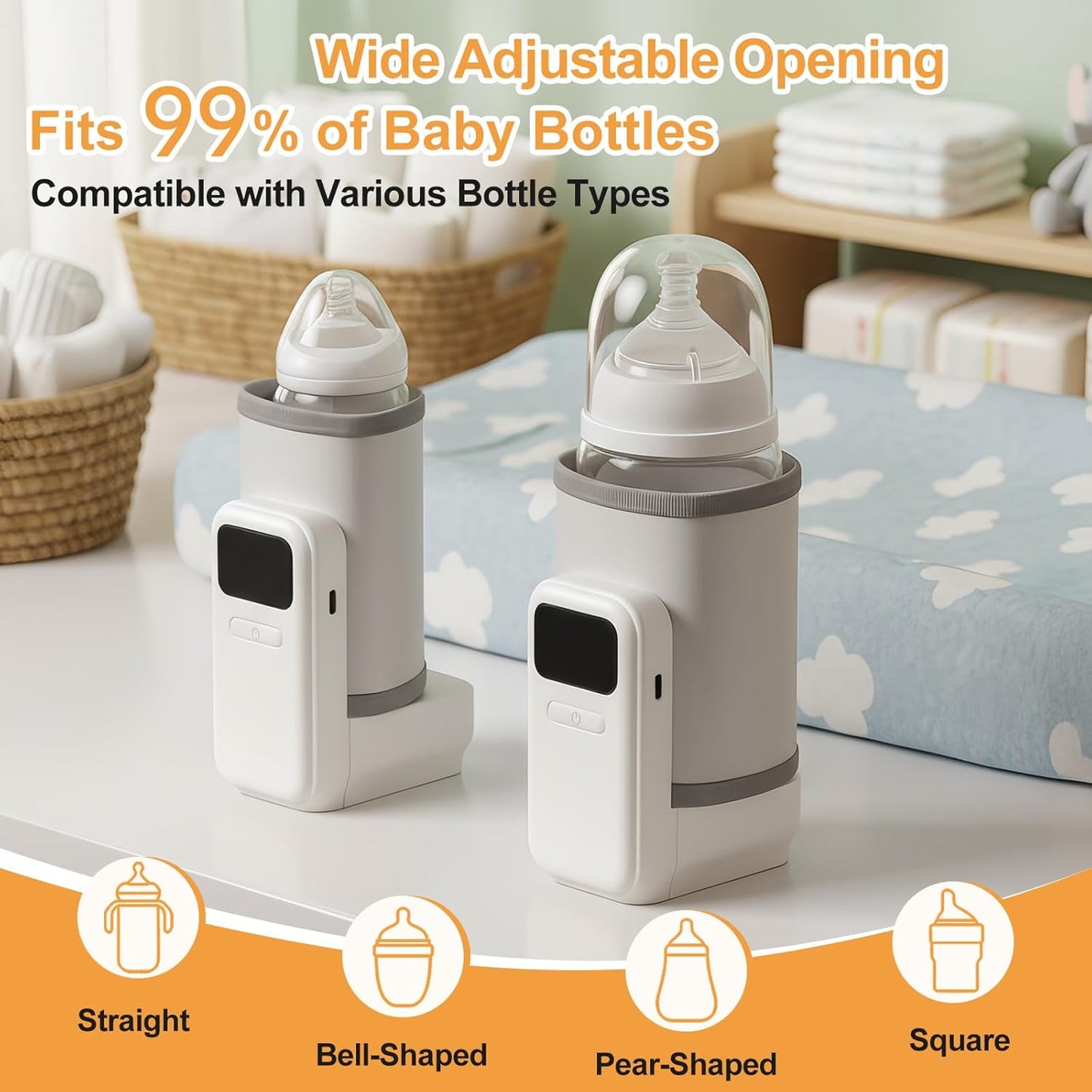 Portable Outdoor Travel Bottle Warmer Breast Milk & Formula Bottle Warmer Keeps Milk Warm While Feeding On-The-Go Temperature Control Precise Temperature Regulation Locks in Nutrients