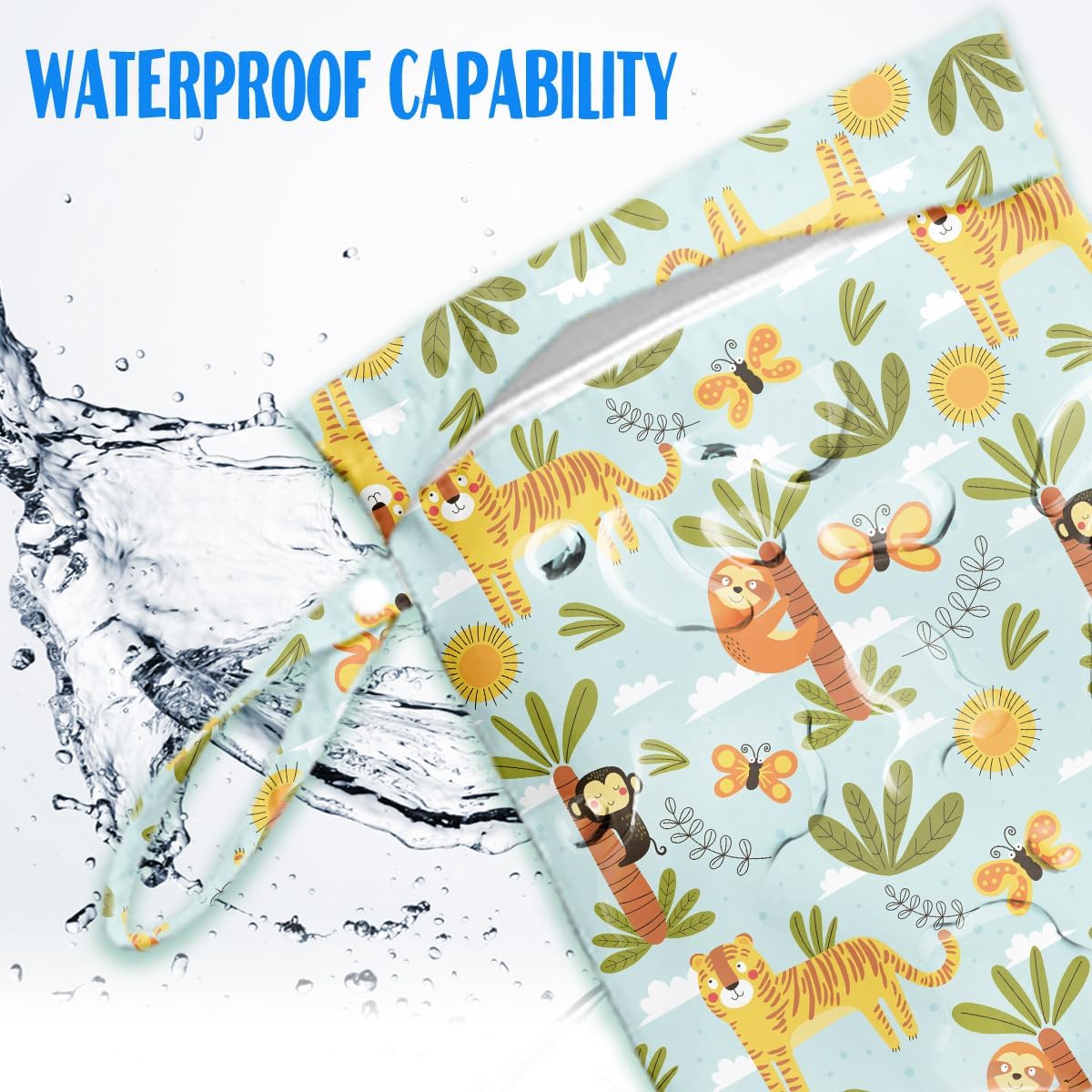 Wet Bag for Baby Swimsuit Dirty Clothes Diaper Yoga Gym, Wet Dry Bag, Beach Vacation Essential for Travel Poor Bathing Daycare Soiled Items
