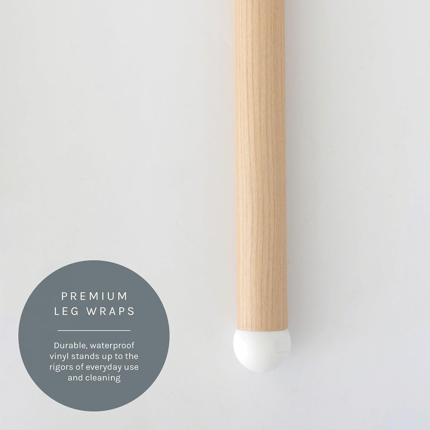 Yeah Baby Goods Adjustable Footrest & Leg Wrap Set Compatible with The IKEA Antilop Highchair (Birch) - High Chair Accessories Bundle - Attachable Foot Rest w/Support Clamps & Matching Leg Stickers