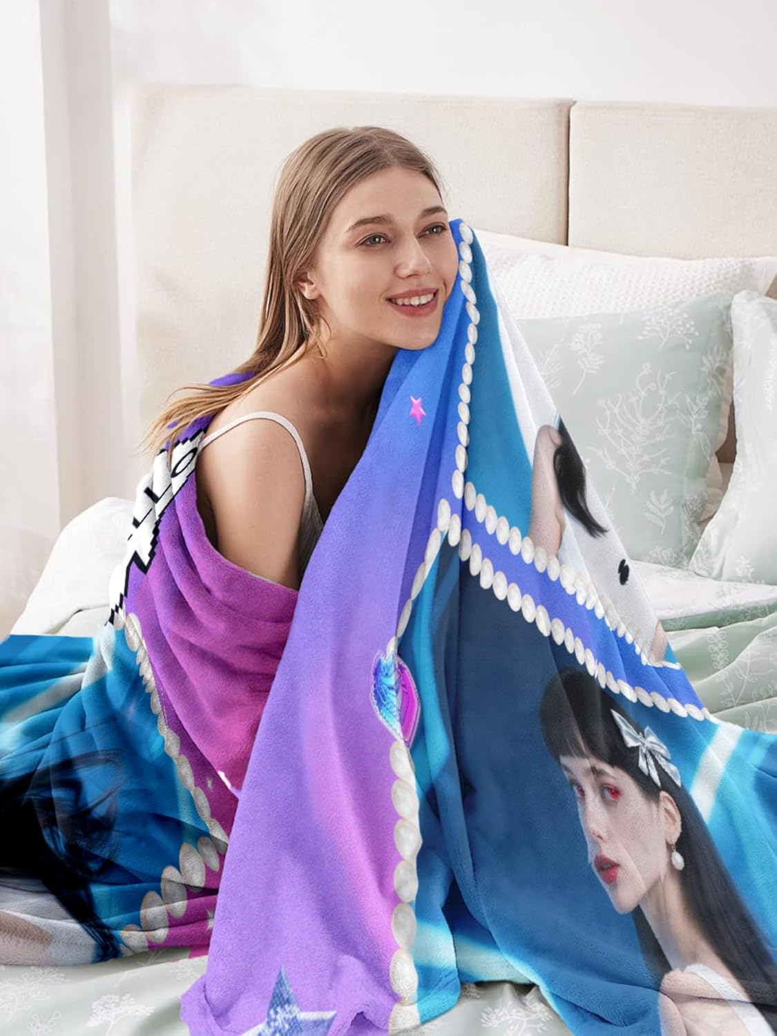 Personalized Blanket with Photos Text Custom Blanket Thows with Picture Customizable Flannel Blankets for Birthday Gift Valentines Day Gifts, 50 * 60in