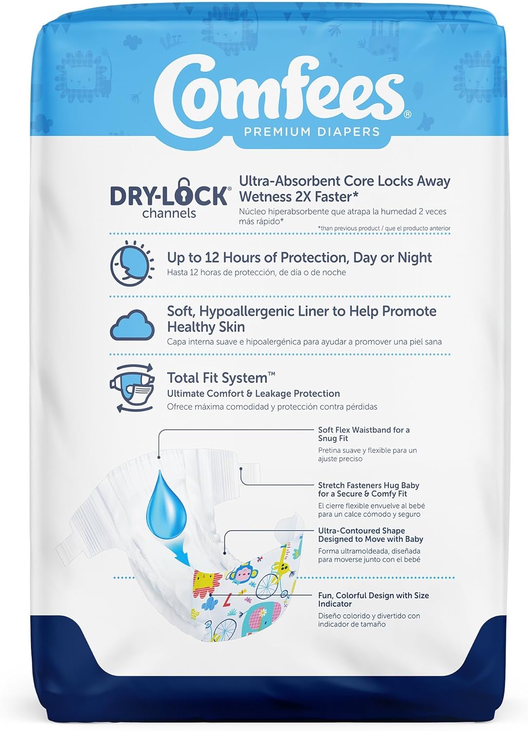 Comfees Baby Baby Diaper Size 7, Over 41 lbs. CMF-7, 20 Ct