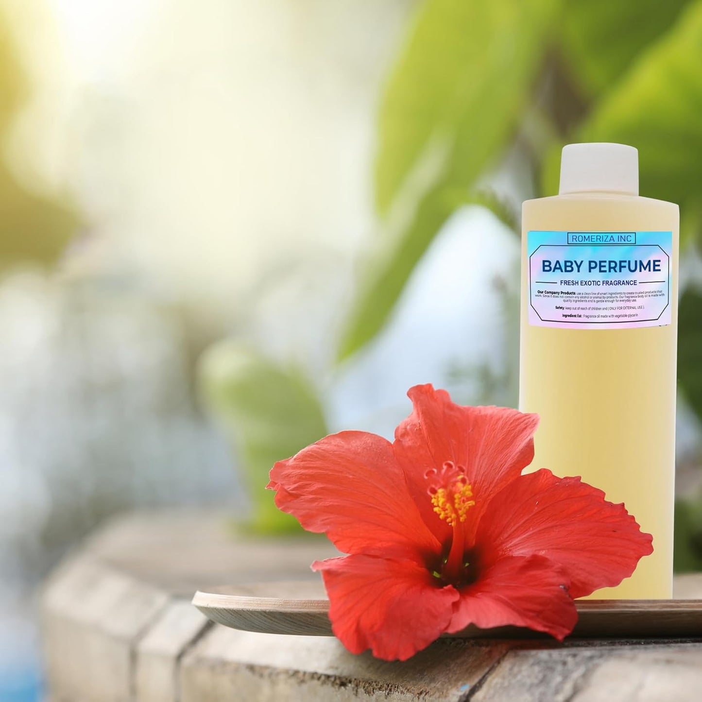 ROMERIZA INC.Baby Essential Fragrance Body Oil – Luxury Unisex Baby Oil Perfume with Long Lasting Baby Powder Scent – Soft Baby Smell, Uncut Perfume Oil, Scented Body Oil for Women & Men – 10 Fl Oz