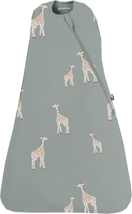 GUNAMUNA Swaddle Wrap for Newborns – Arms In or Out, Easy Diaper Changes with WONDERZiP, Soft Sleep Sack, 2.5 TOG