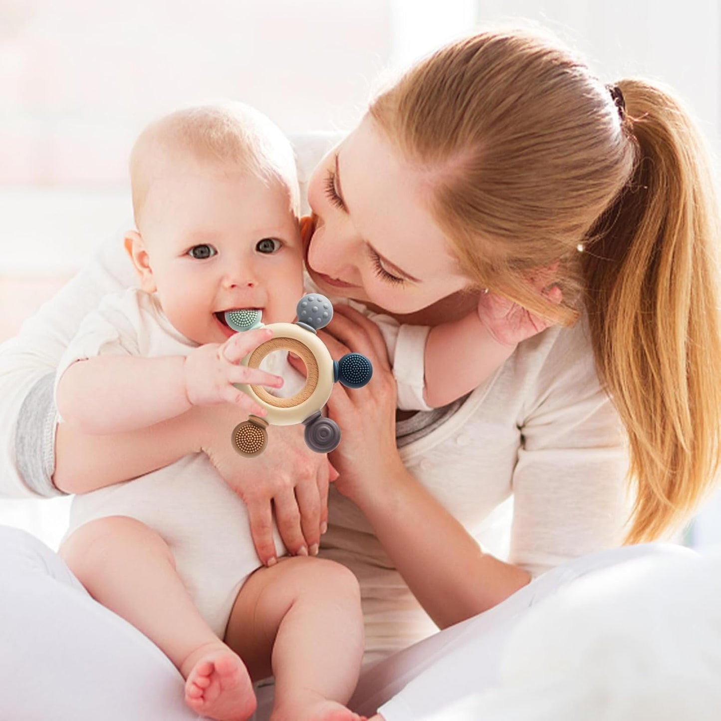 Baby Teething Toys for 0-6 6-12 Months, BPA Free Teether Sensory Toys for Babies 0 3 6 9 12 18 Months, Newborn Infant Toys Gifts for 1 One Year Old Baby Boys Girls