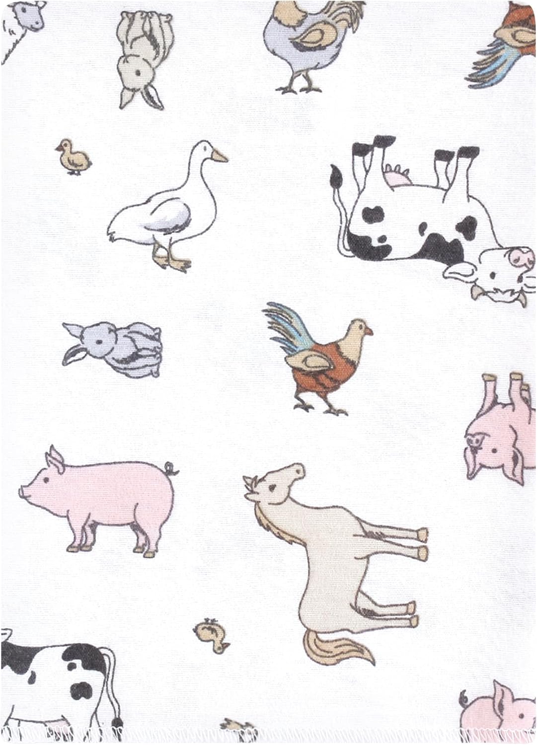 Luvable Friends Hudson Baby Flannel Burp Cloths 12pk, Farm Pals