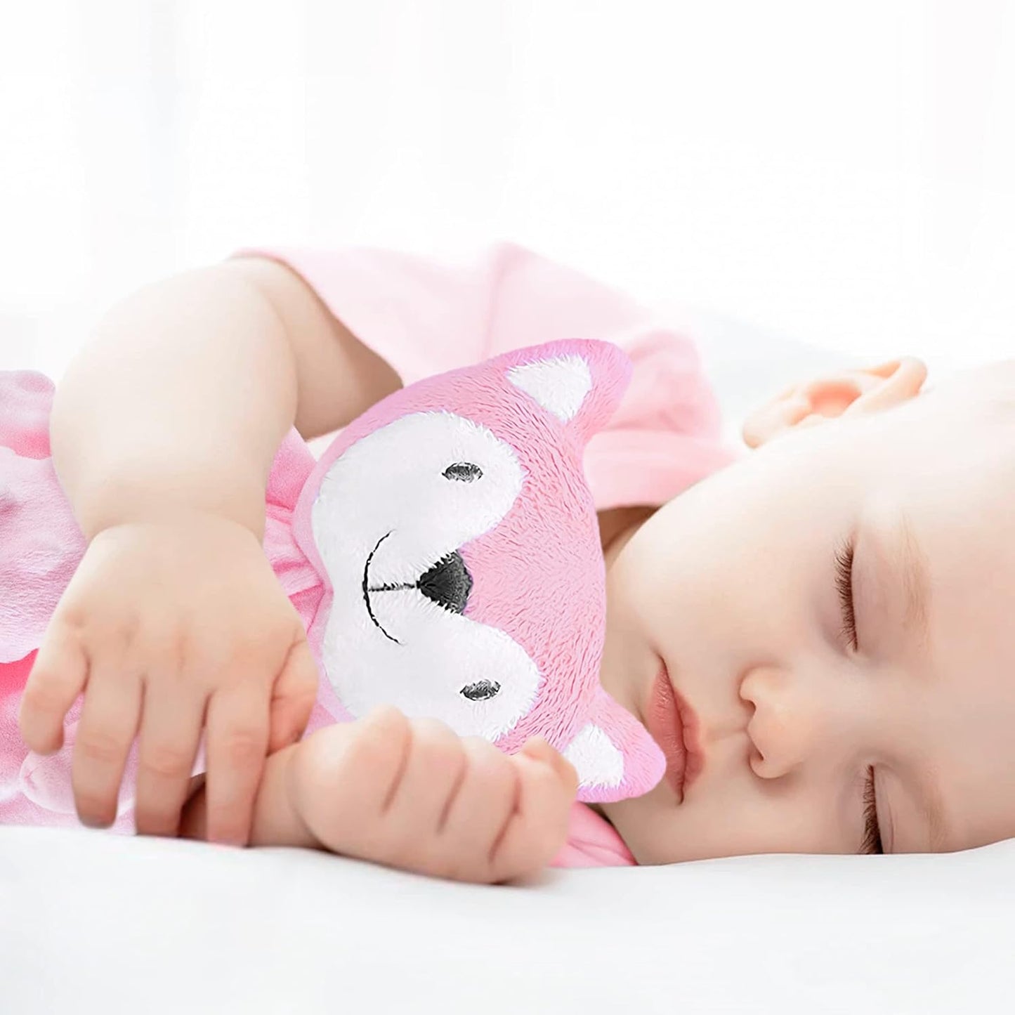 Pro Goleem Loveys for Babies - Soft Security Blanket Baby Snuggle Toy Newborn Stuffed Animals Baby Gifts for Girls, Pink Fox 16 Inch