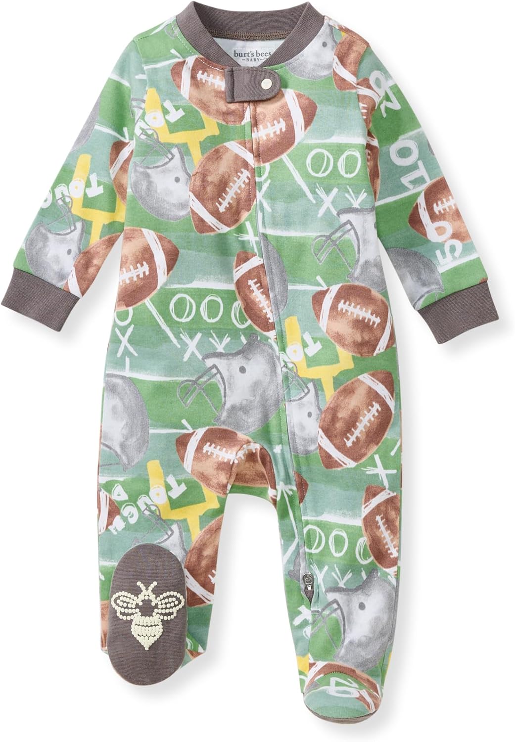 Burt’s Bees Baby Boys' One-Piece Sleep and Play 100% Organic Cotton PJs