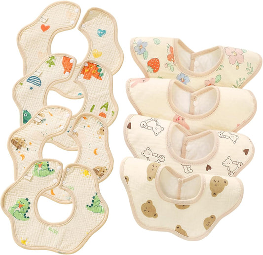 Baby Bibs Muslin Drool Teething Drooling Bibs for Baby Girl Boy Muslin Cotton