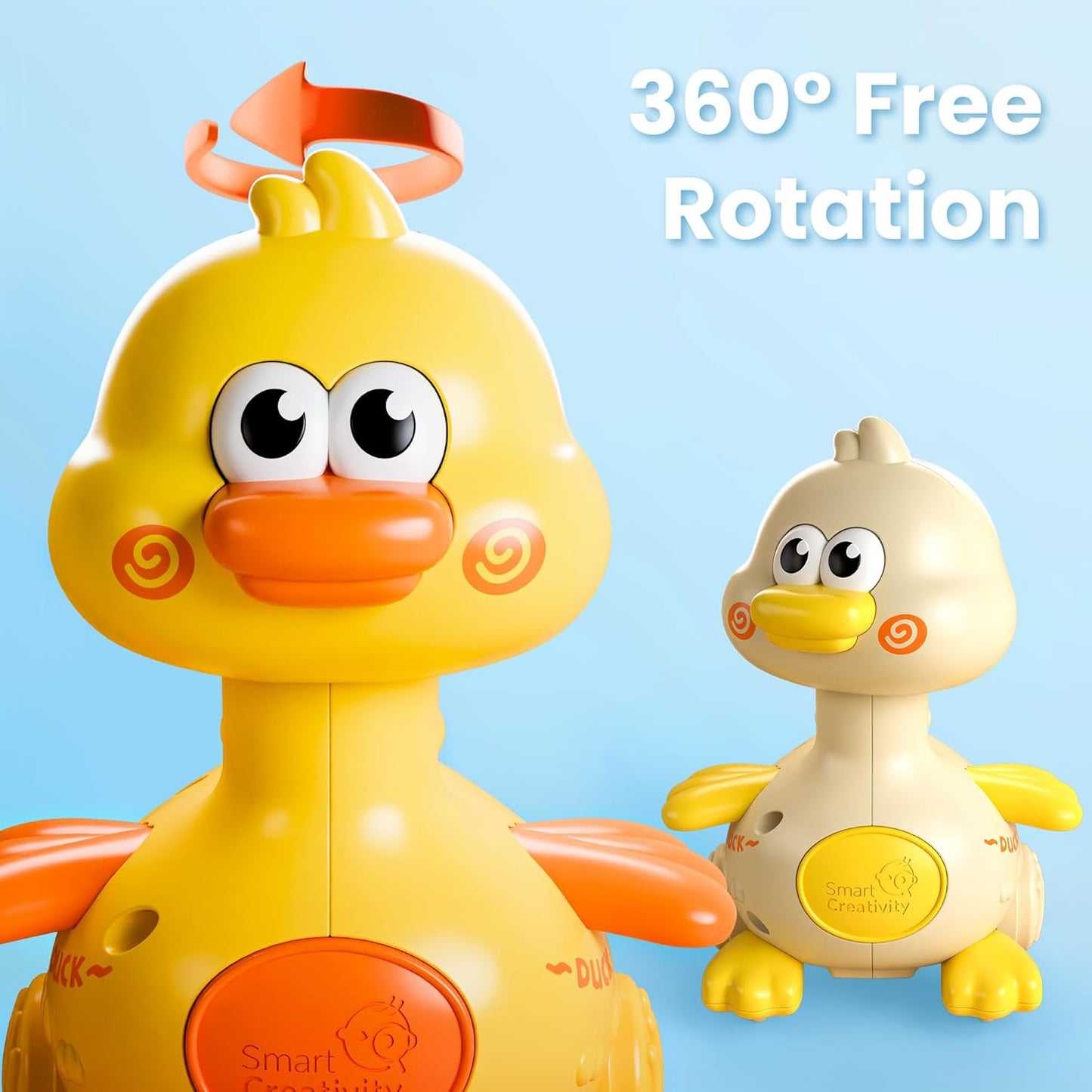 iPlay, iLearn Press to Go Duck Car Toys Set for Toddlers 1-3, Baby Push Go Racing Cars, Infant Play Vehicle Set, 1st Birthday Stocking Gift for 12-18-24 Months, 1 2 3 One Yrs Old Boys Girls Child Kids